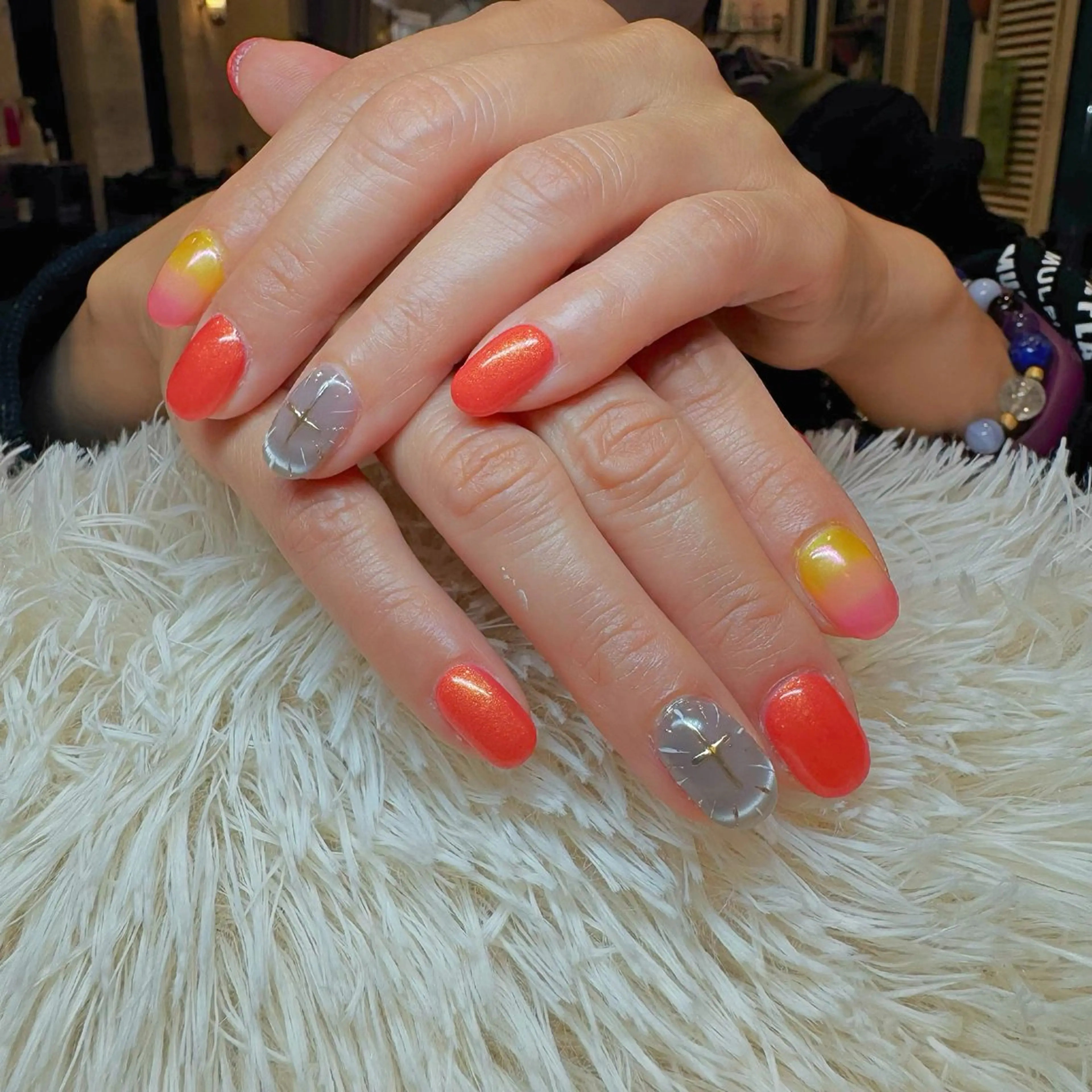 ネイル アートネイル ワンカラーネイル CITRON🍊 MISAのネイルデザイン