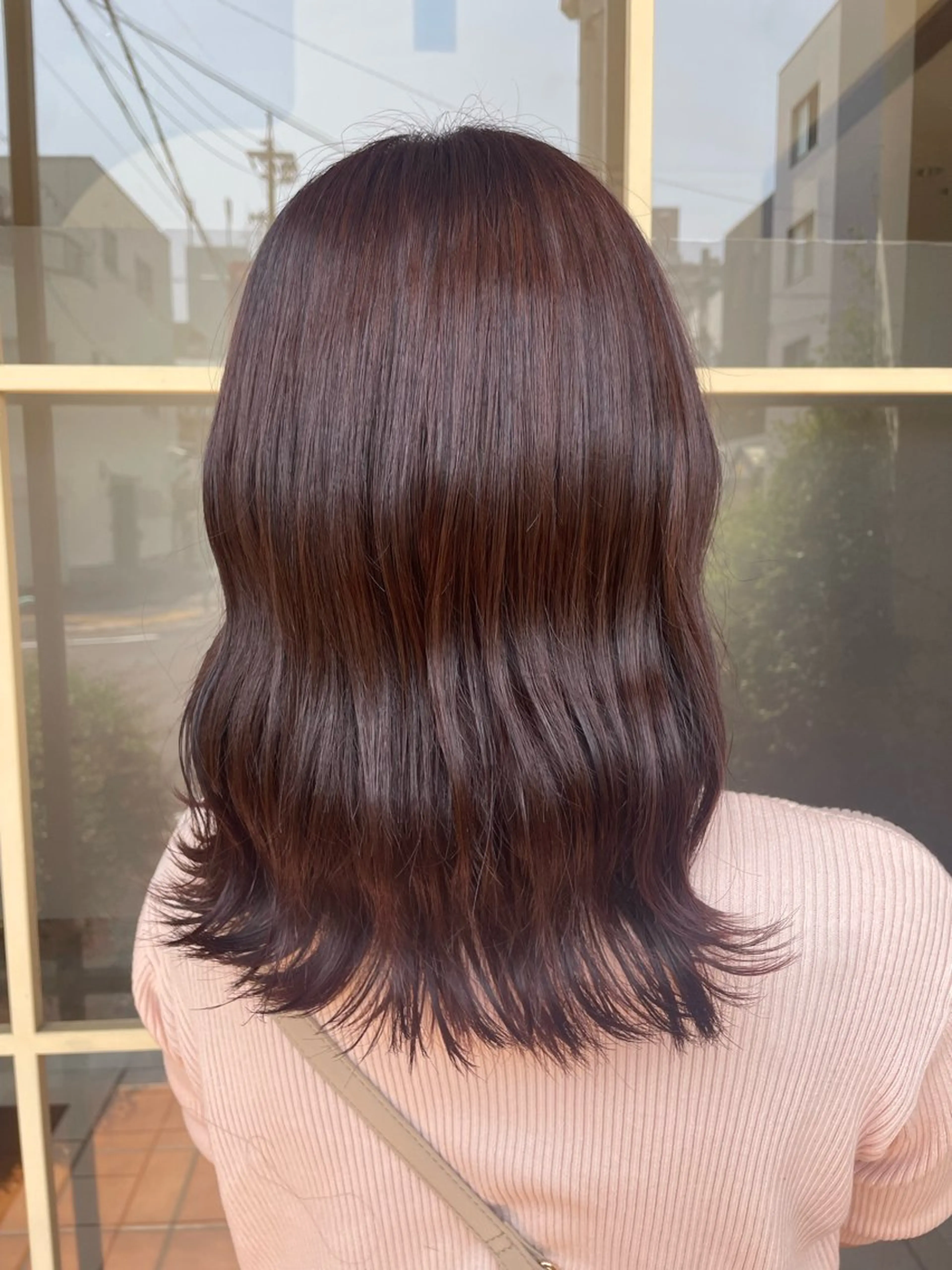 ミディアム カラー ブラウンカラー ピンクカラー yui｜名古屋｜ カラーモデルのヘアスタイル