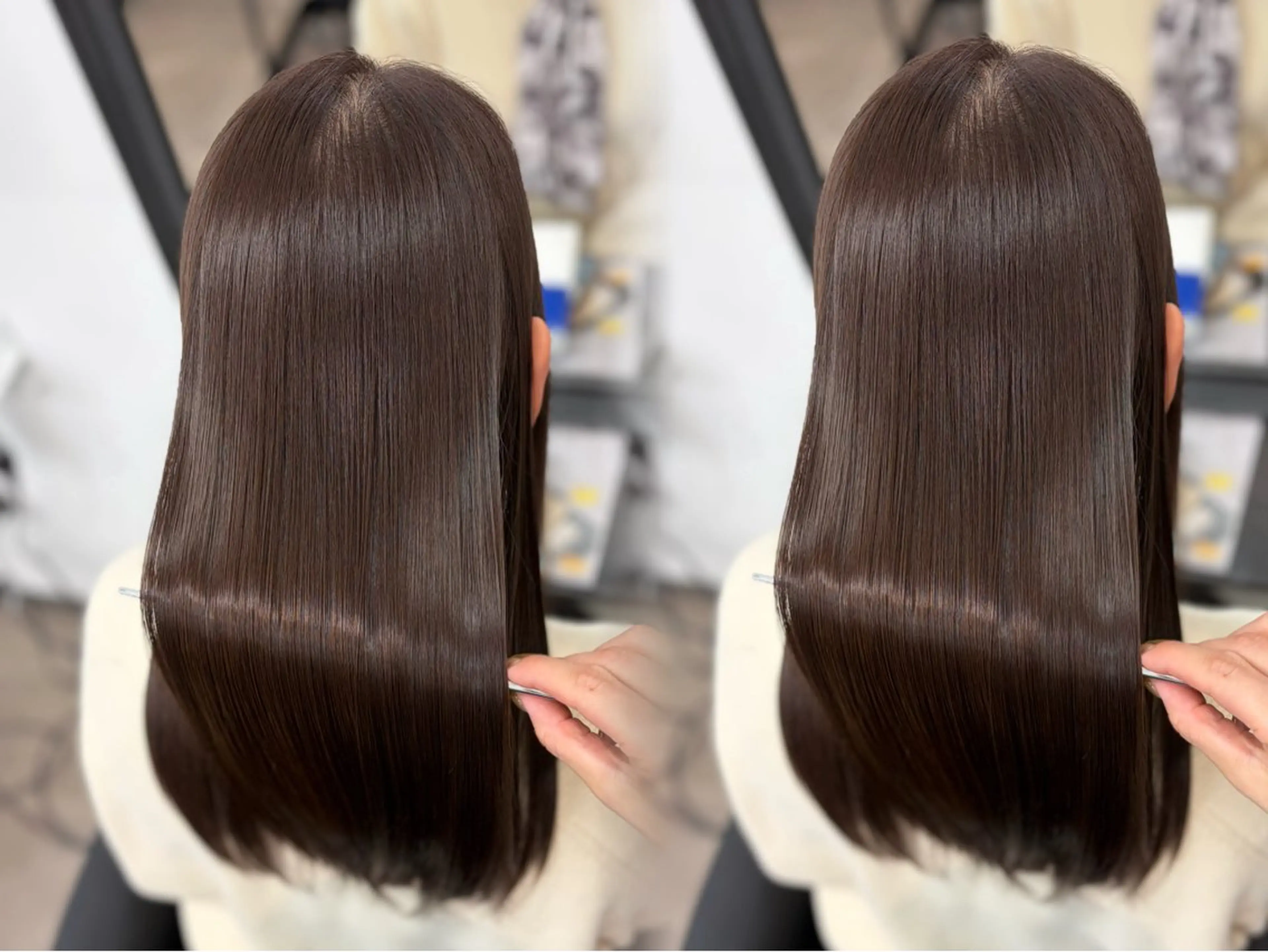 ロング カット ヘアカラー トリートメント 🫧艶髪レイヤー/韓 国ボブ💎石川遥💎のヘアスタイル