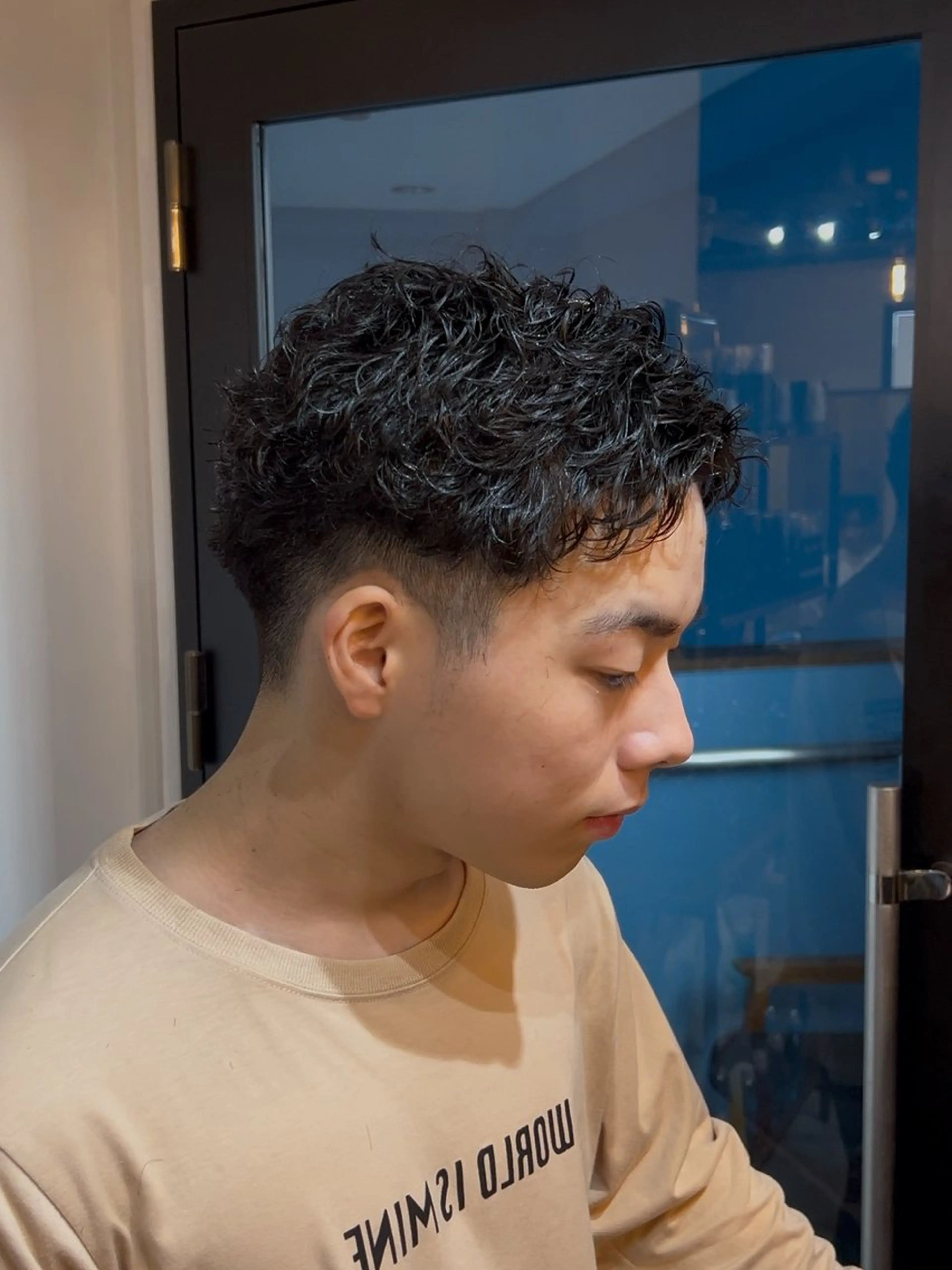 ショート パーマ メンズ カット パーマ 曲がる縮毛矯正 /ニュアンス/結希のヘアスタイル