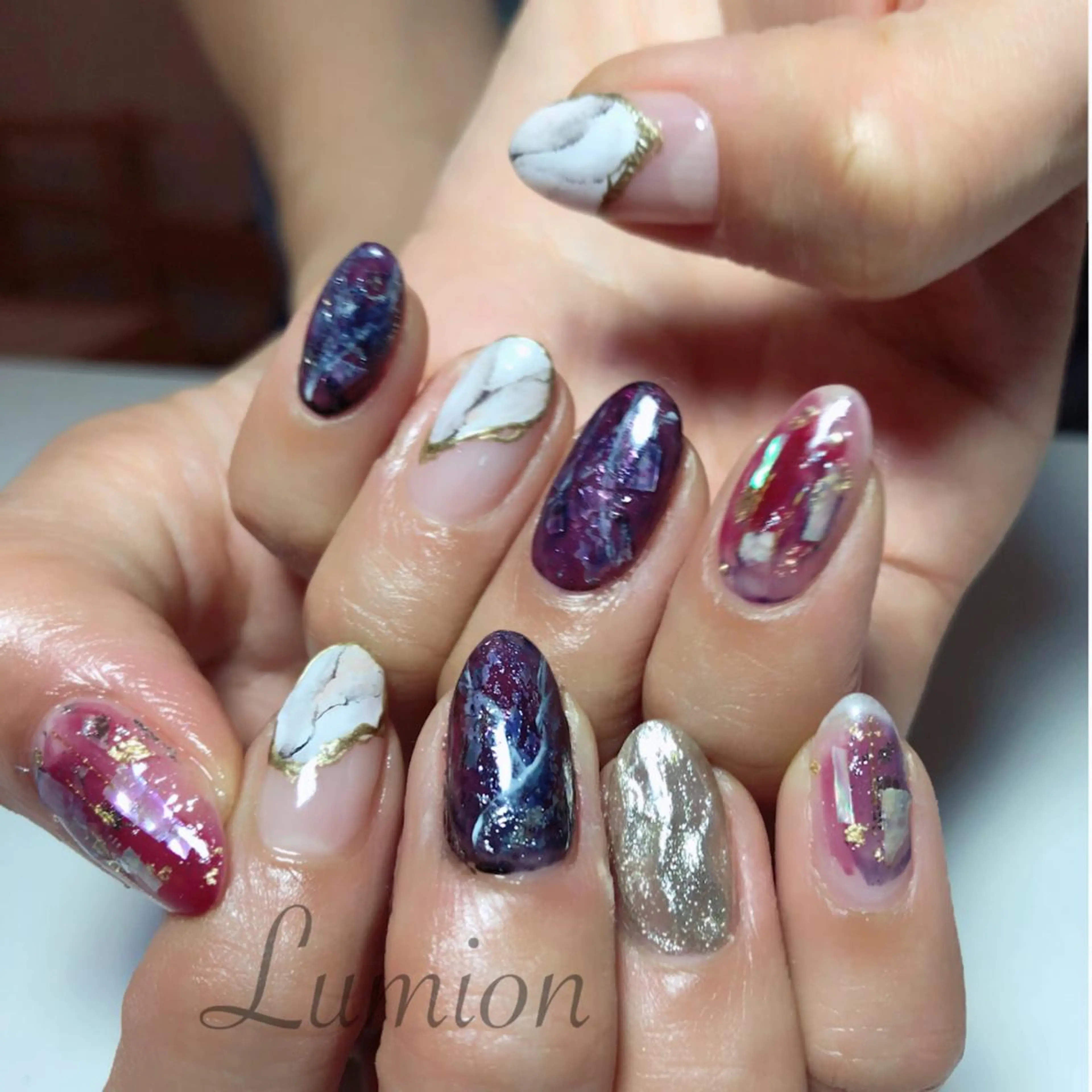 ネイル ニュアンスネイル ハンドネイル nailroom Lumionのネイルデザイン