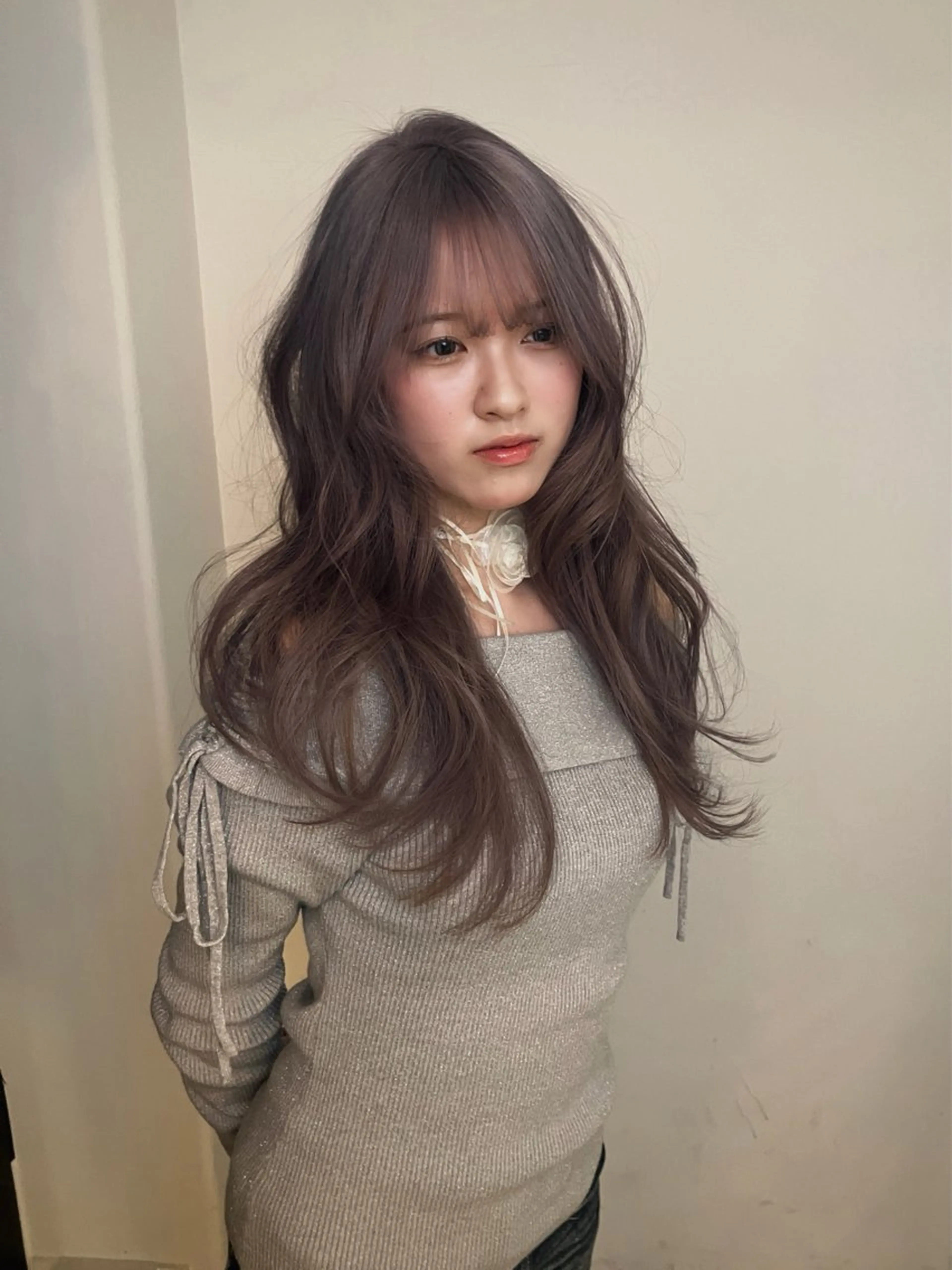 ロング ヘアカラー トリートメント Hanaka🐈‍⬛ 海外×ニュアンスのヘアスタイル