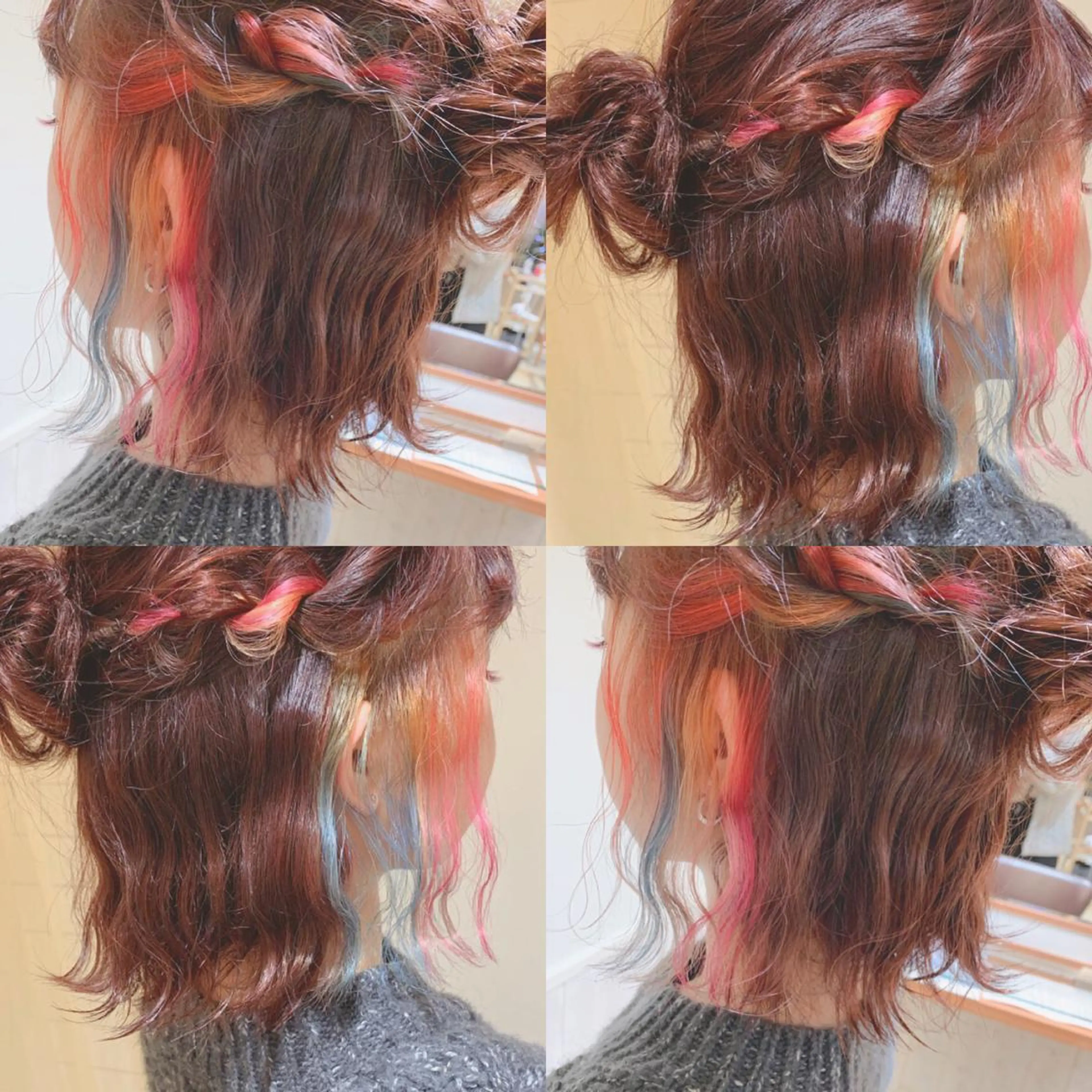 ミディアム カラー パーマ ヘアアレンジ メンズ ネイル マツエク・マツパ 代表🎀 ふわモテ愛 され髪🩷yumiのヘアスタイル