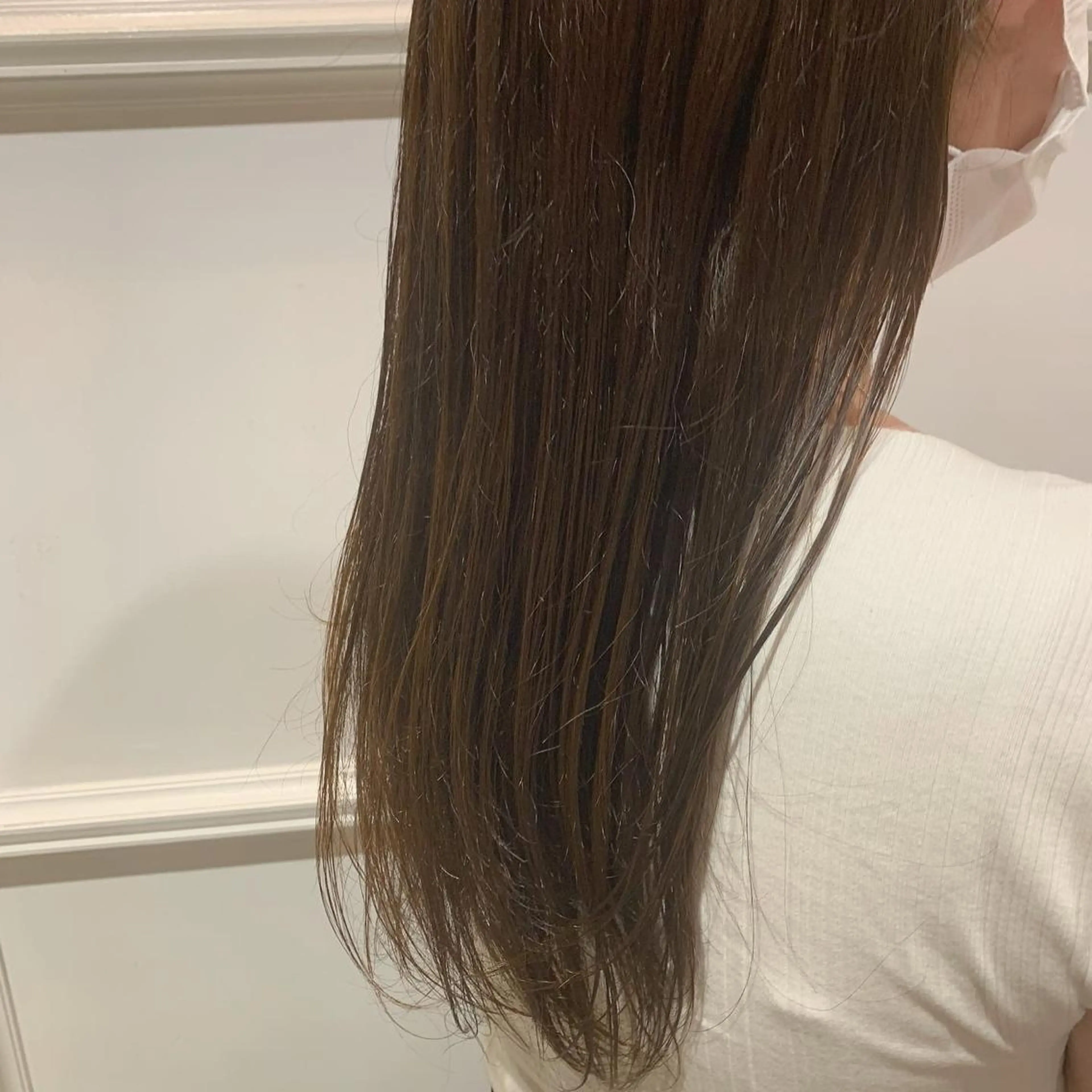 ロング カラー 髪質改善カラー&TR 縮毛矯正/弱酸性矯正のヘアスタイル