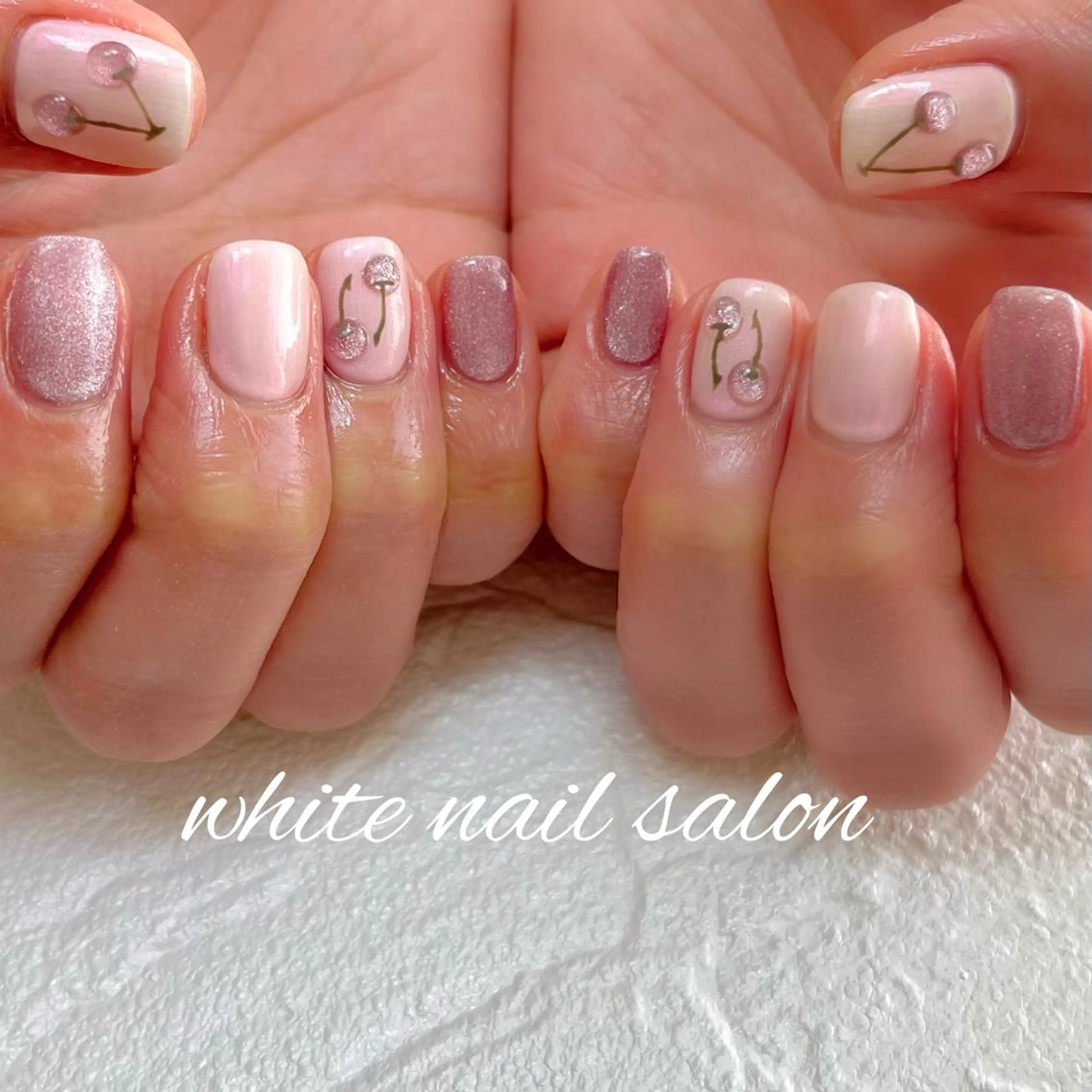 ネイル フットネイル ジェルネイル ハードジェル ラメ(グリッター) 持ち込み ハンドネイル white nail salonのネイルデザイン
