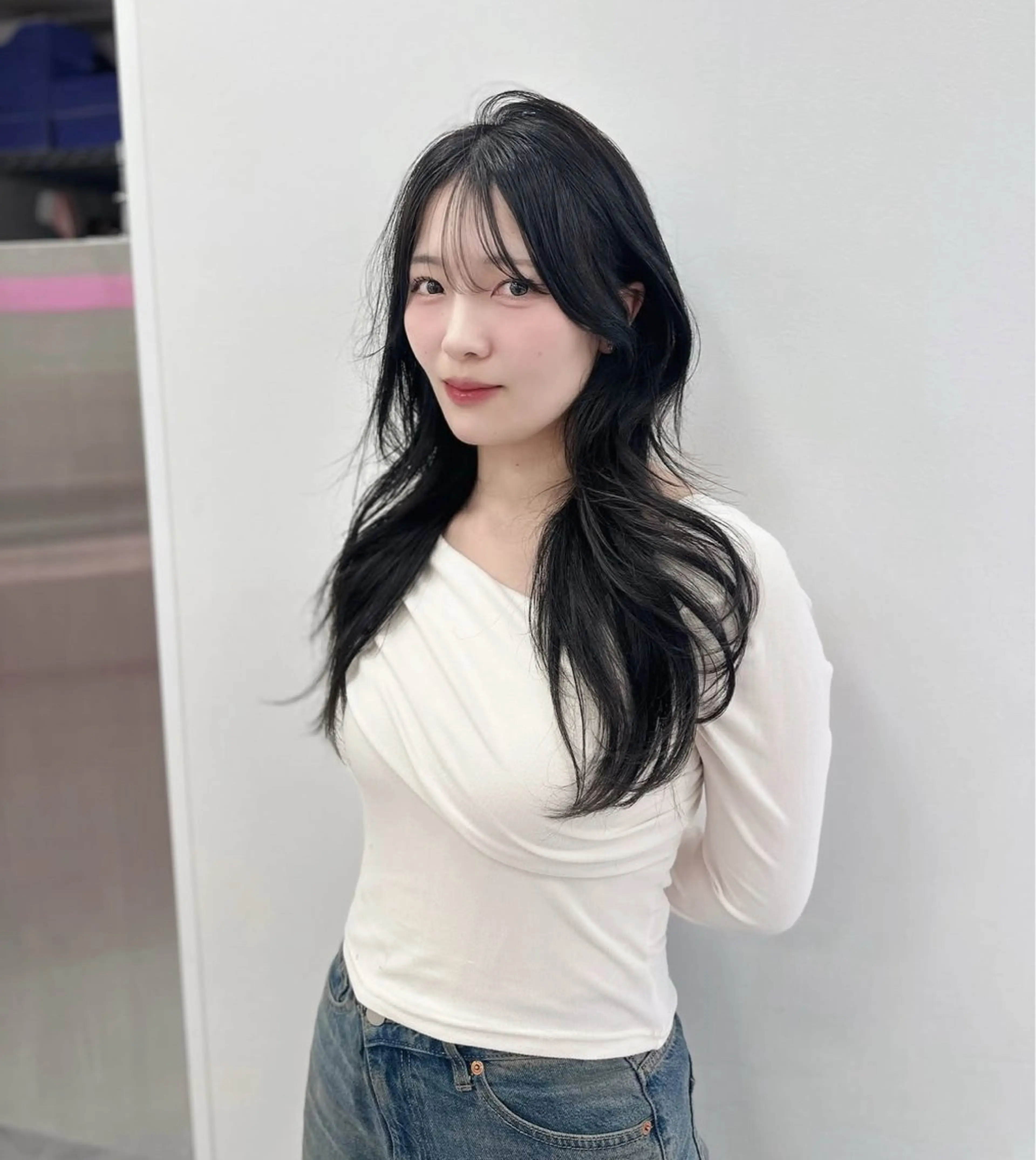 ロング カラー パーマ ヘアアレンジ メンズ キッズ ♥️韓国ヘア レイヤー♥️ゆりのヘアスタイル