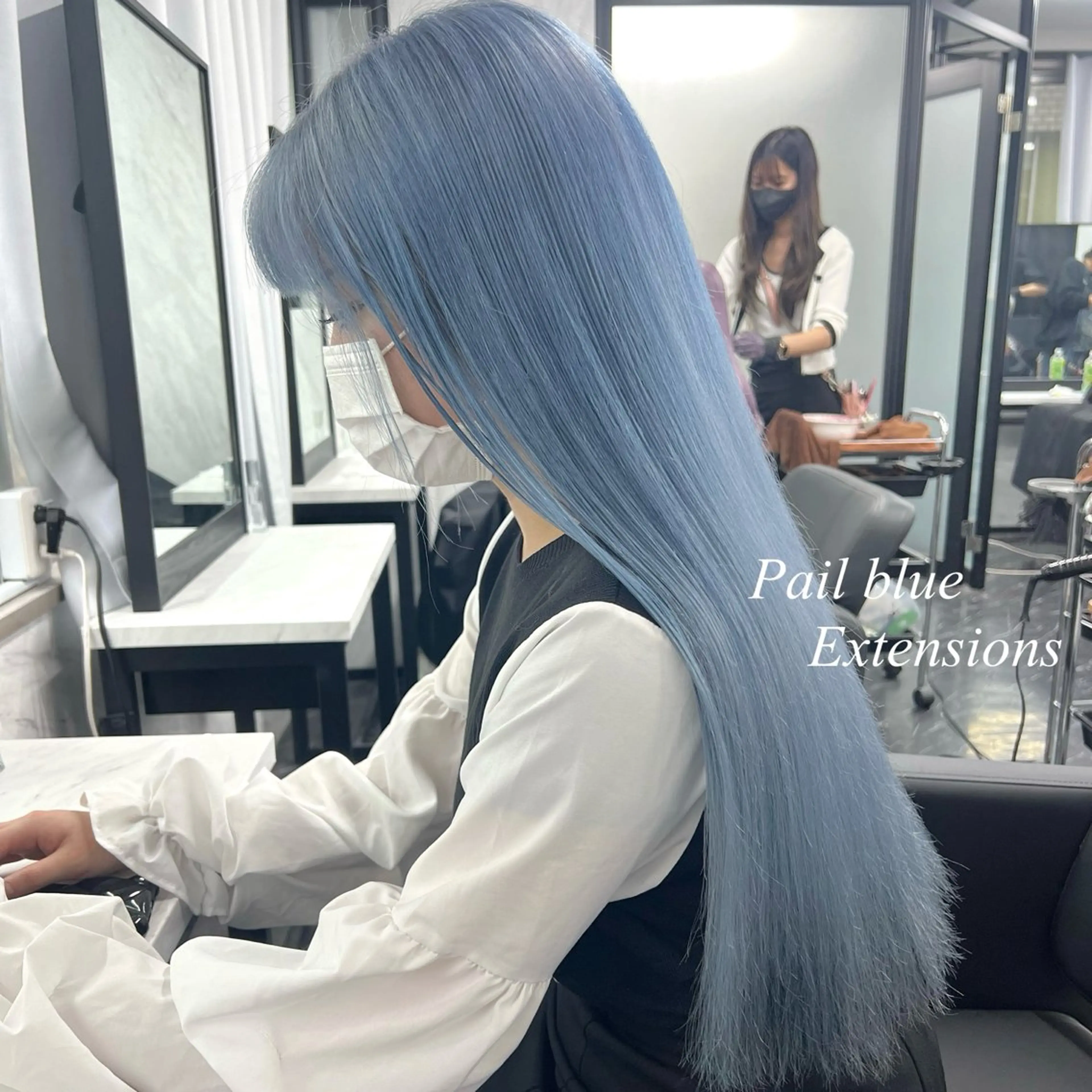 ロング カラー シールエクステ ハイトーンカラー エクステ ヘアカラー エクステ シールエクステ特化 ハイトーン、NANAのヘアスタイル