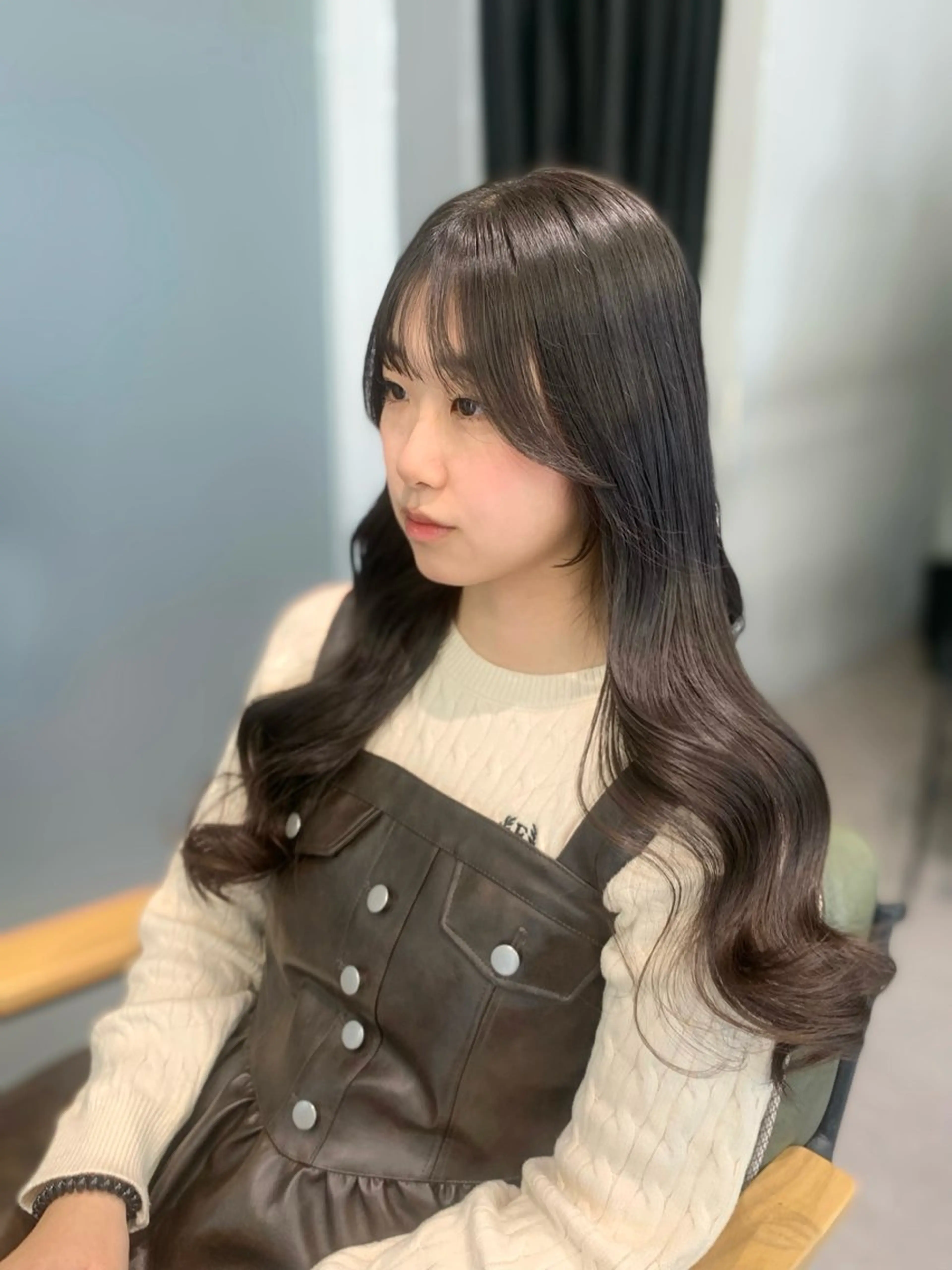 【顔周りカット無料🎀🫧】顔周りカット+透明感カラーの写真