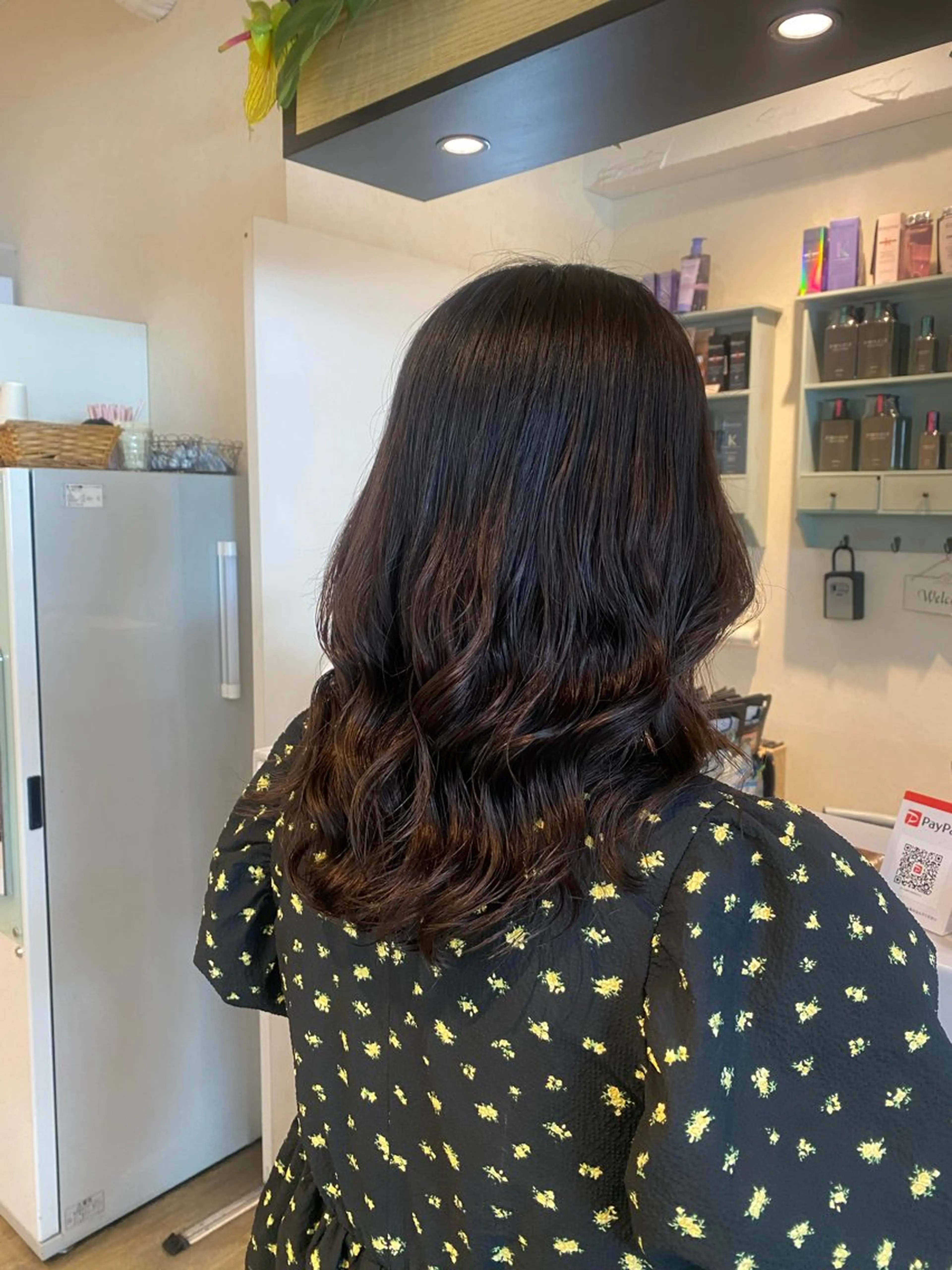 セミロング パーマ N°+aero 😊れいか😊のヘアスタイル