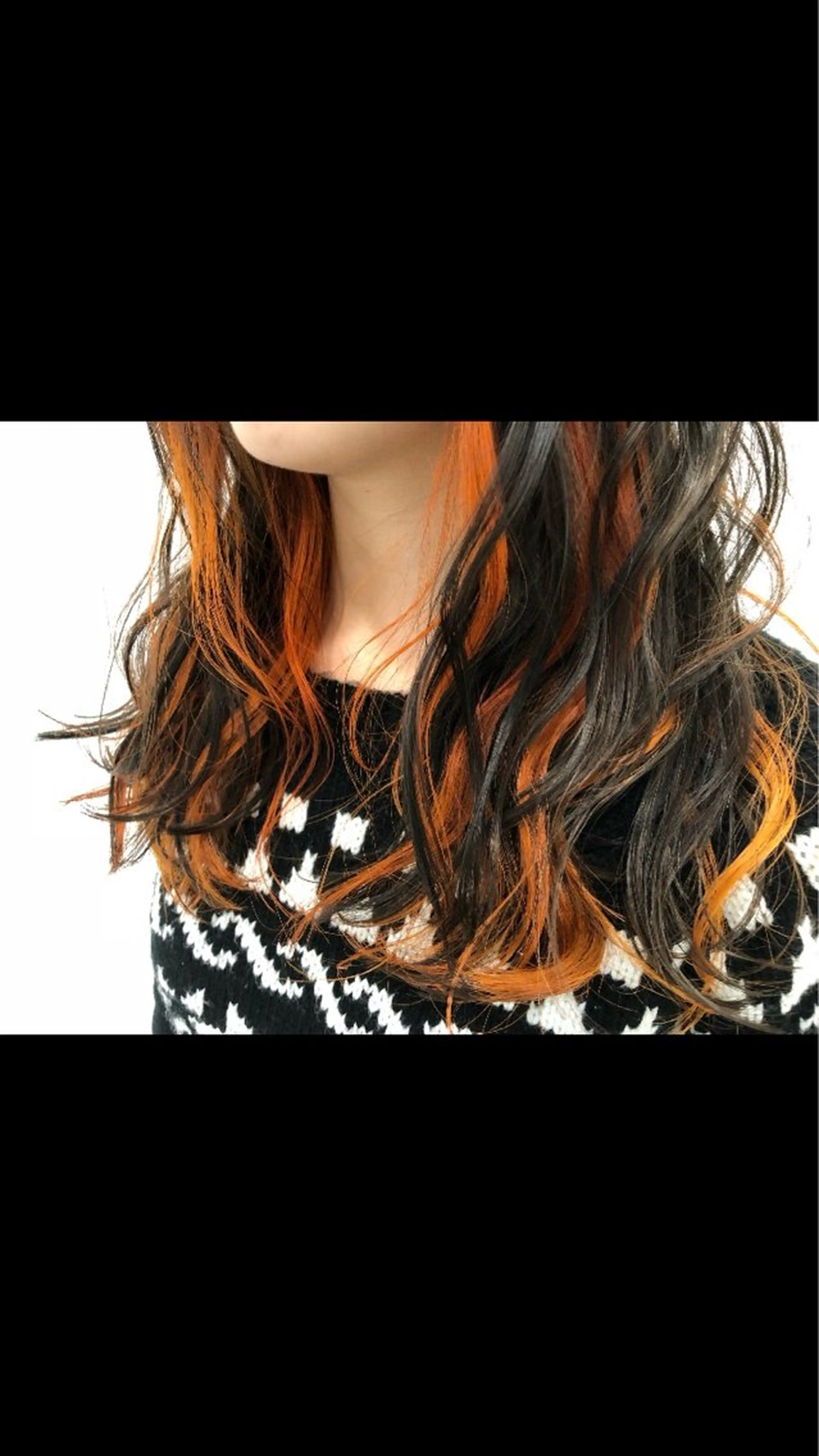 セミロング カラー インナーカラー カット ヘアカラー トリートメント 岩崎 裕司のヘアスタイル