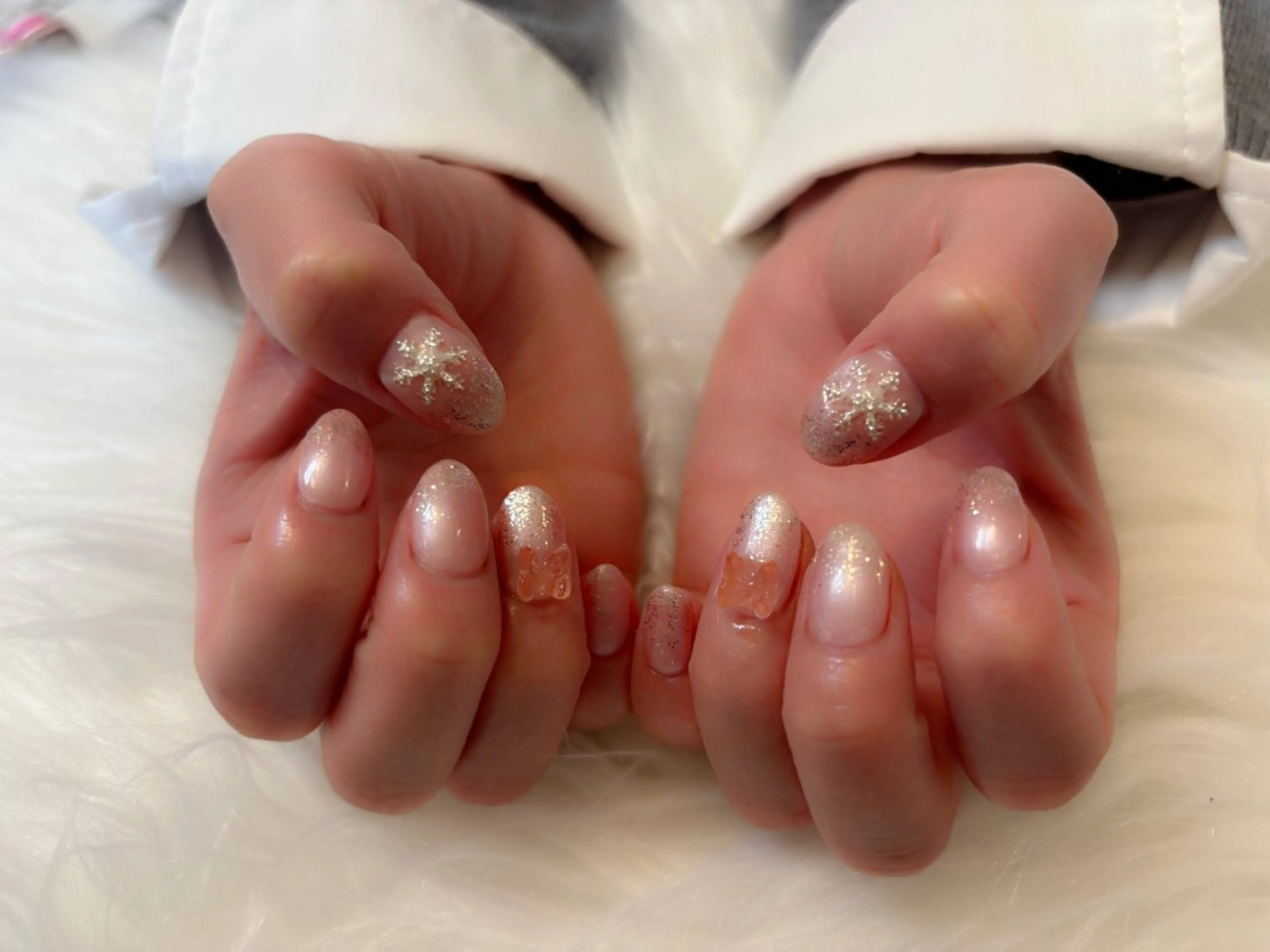 ネイル グラデーション ラメ(グリッター) ラメグラデーション komohana salon🌺のネイルデザイン