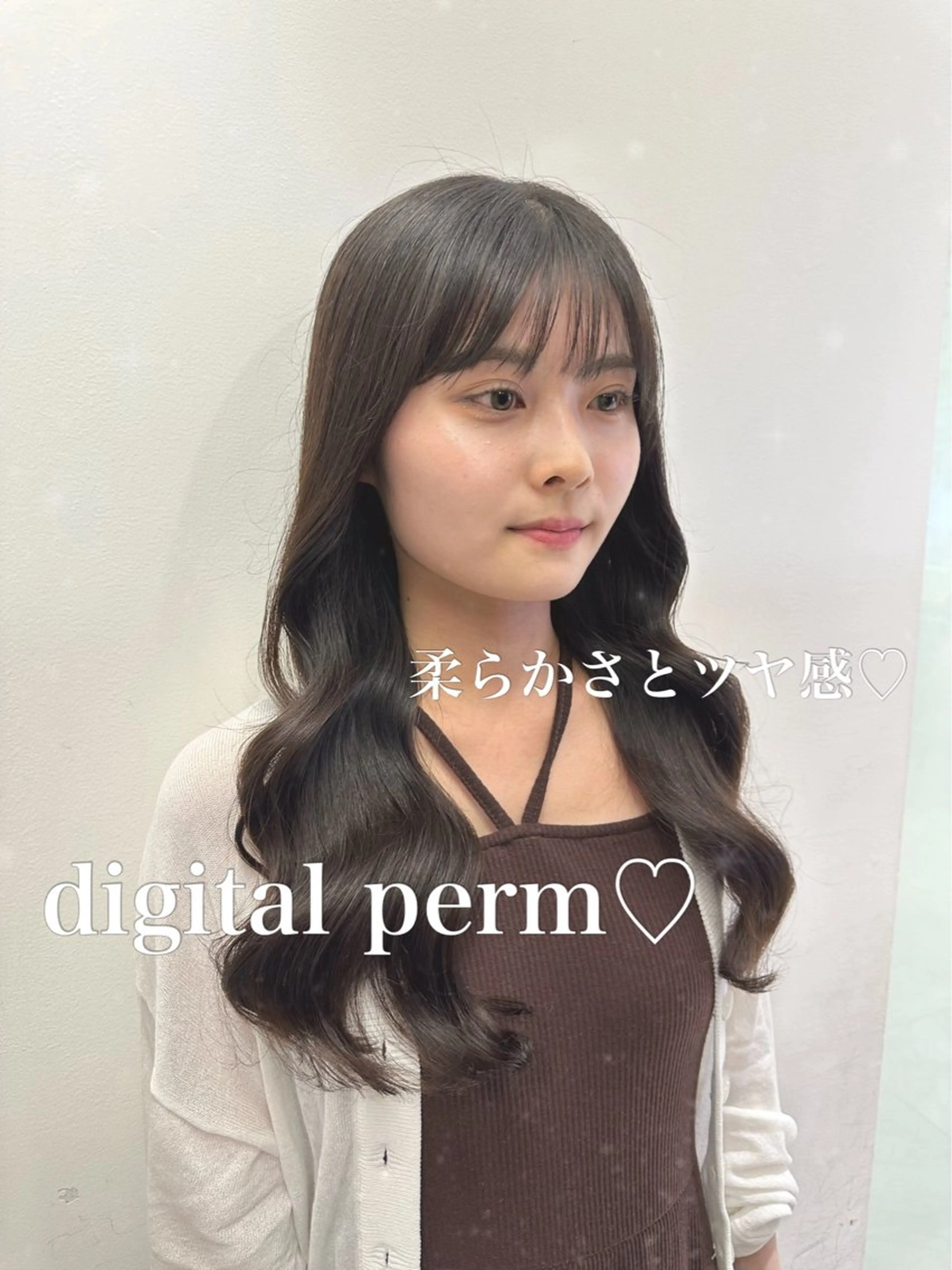ロング パーマ 韓国風ヘア ロング オルチャンヘア デジタルパーマ 韓国風パーマ/ 菅沼 成郷のヘアスタイル