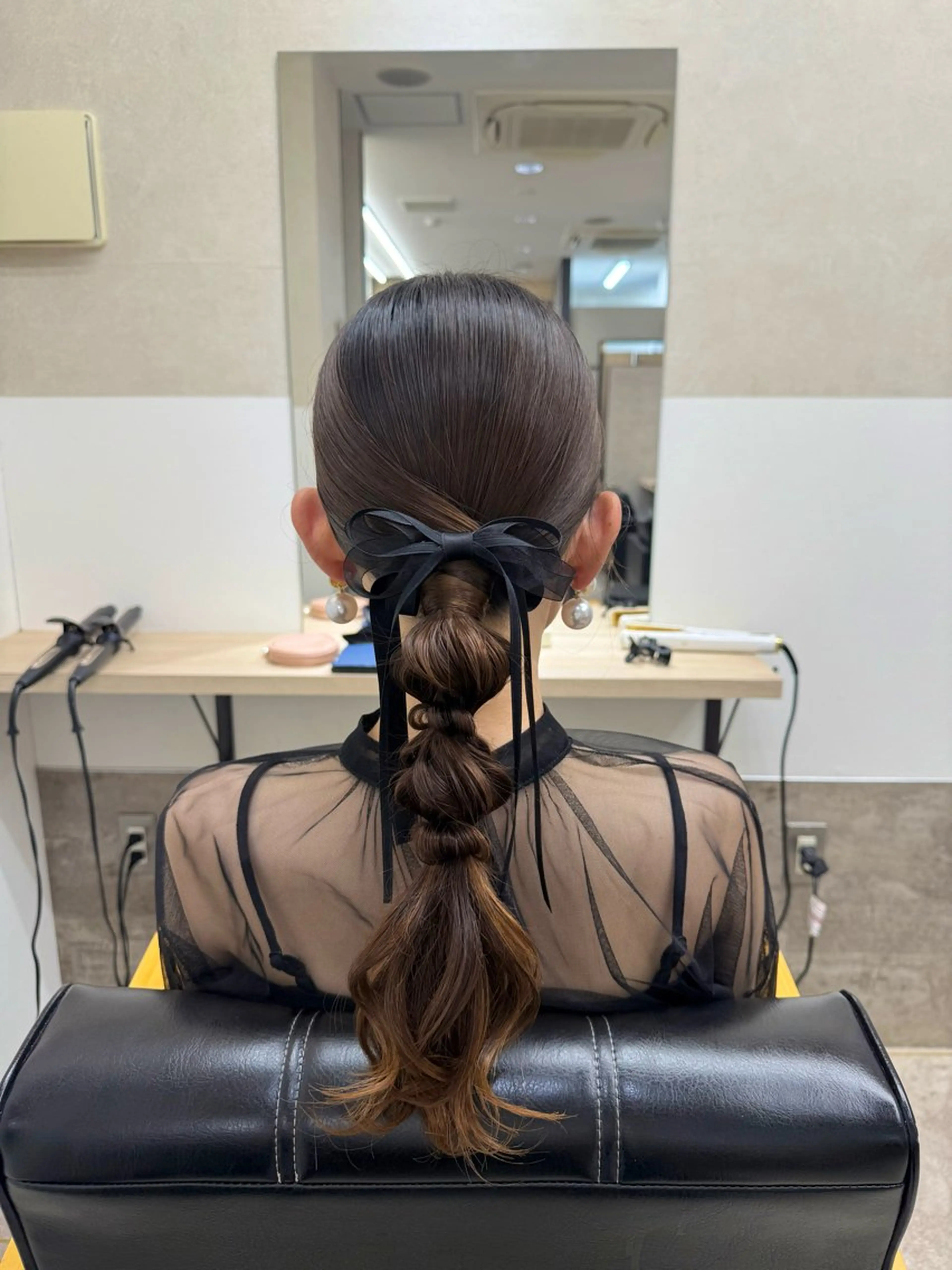 セミロング ヘアセット GiseL 博多 ほのかのヘアスタイル