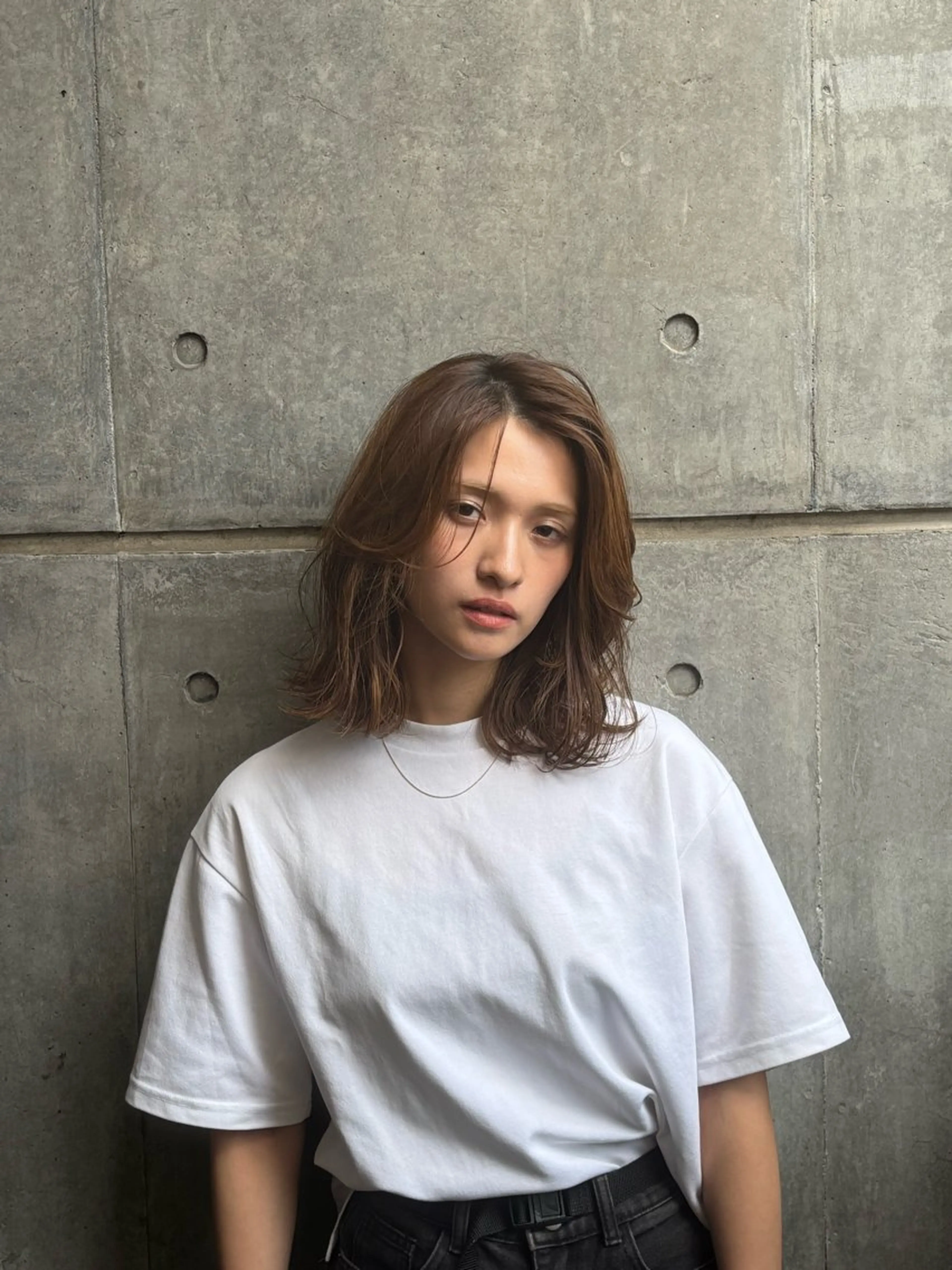 顔周りカット+髪質改善カラー+クイックトリートメント+巻き仕上げの写真