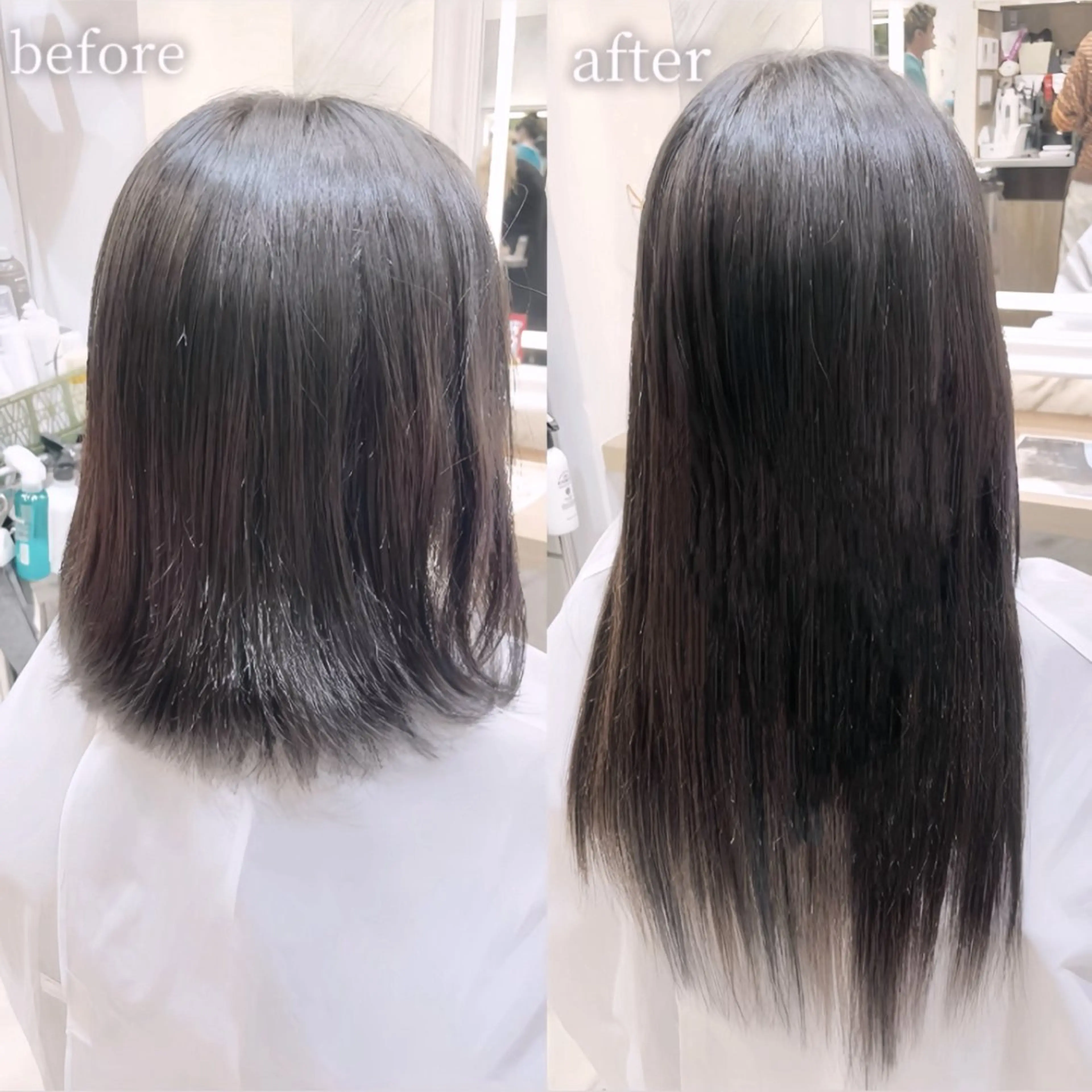 ヘアカラー エクステ ハイトーンカラー シールエクステのヘアスタイル
