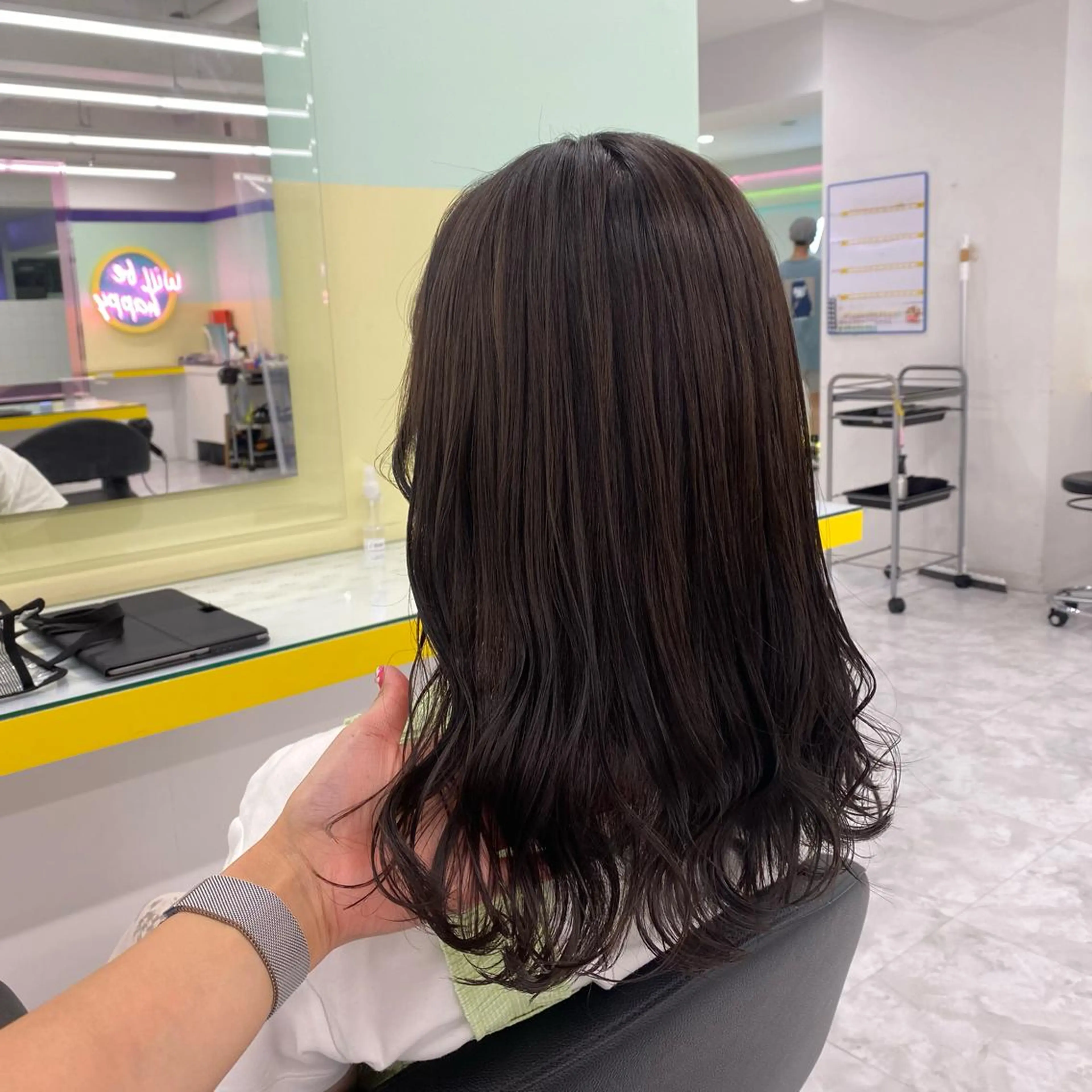 セミロング カラー ヘアアレンジ ヘアカラー トリートメント GOTODAY shair salon 横浜mare店所属・mai🍑暖色カラー /レイヤー💖のヘアスタイル