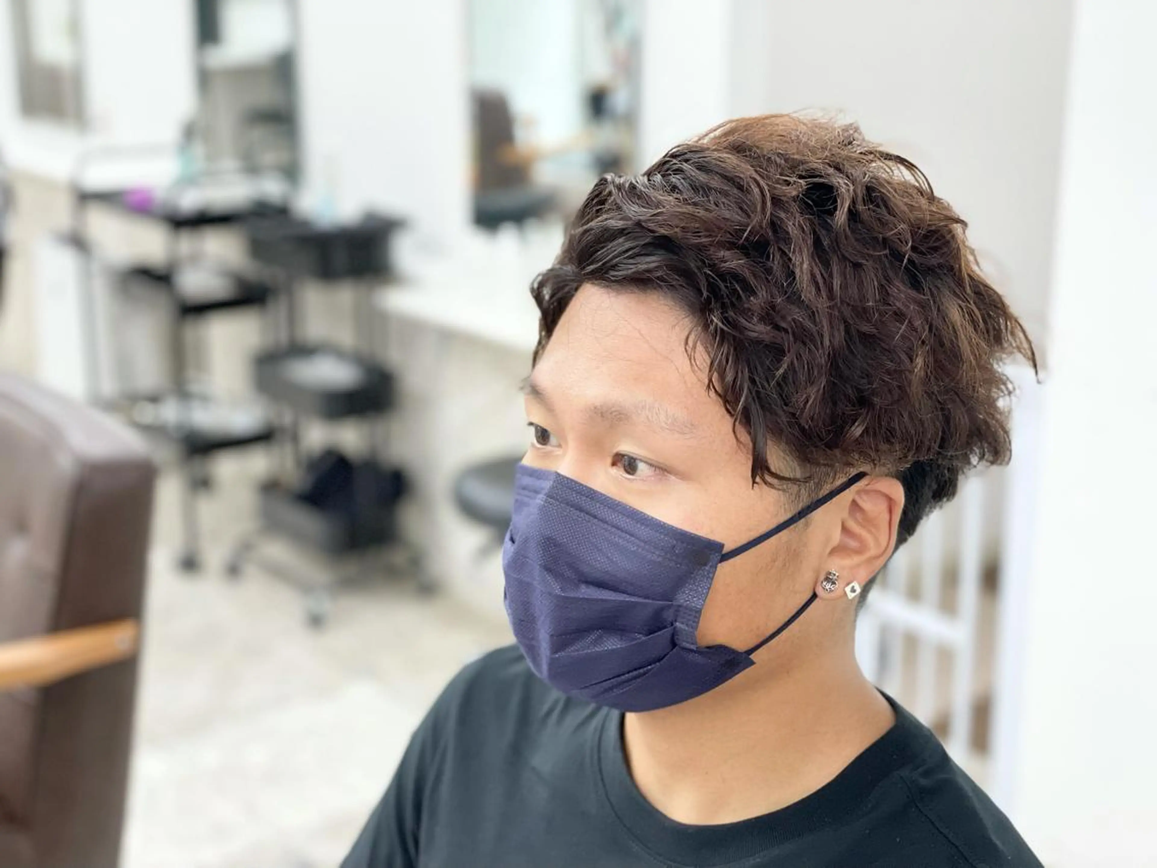 ショート パーマ メンズ ハイライト&曲がる 縮毛矯正特化 玉置のヘアスタイル