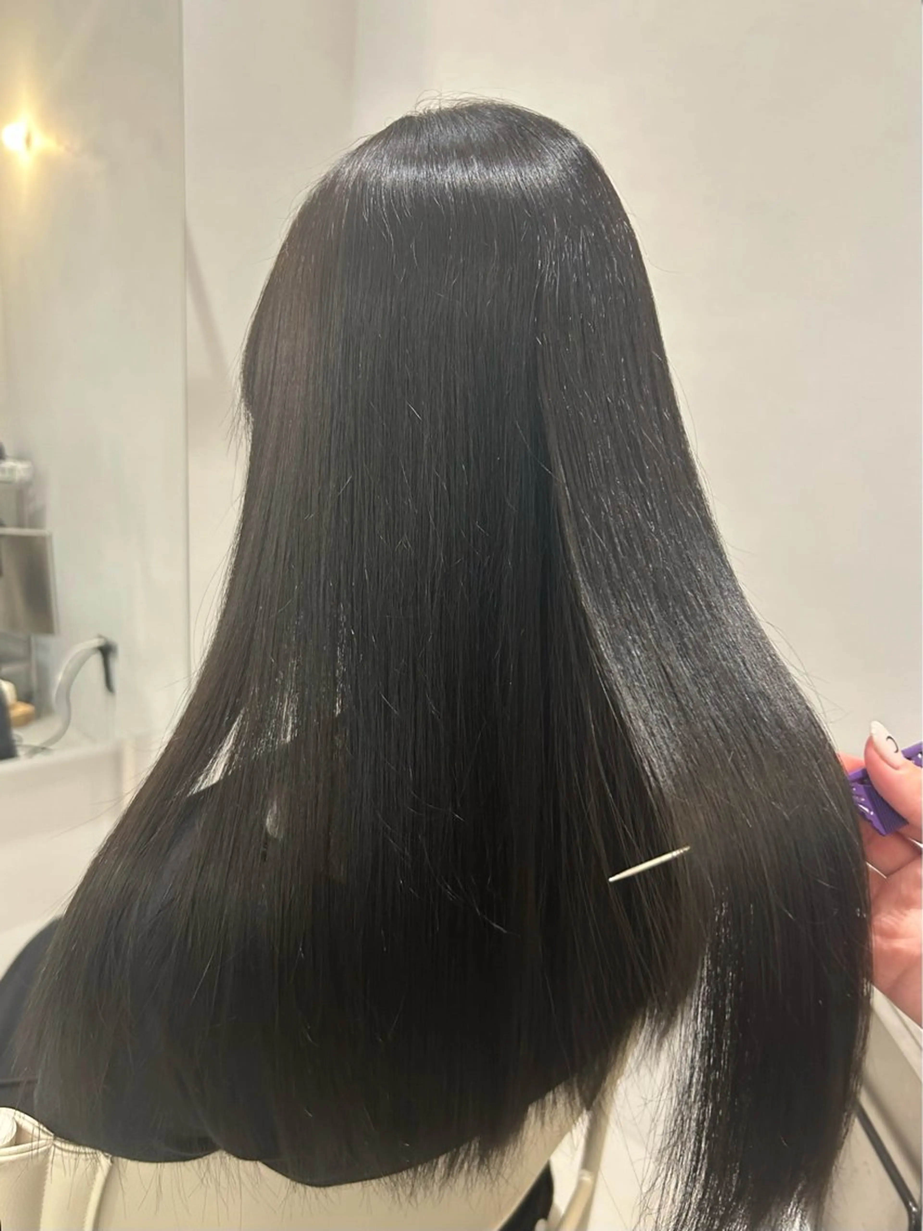 ロング カラー 透明感カラー ヘアカラー ✨ハイトーン/暗髪/ ハイライト/松岡✨のヘアスタイル