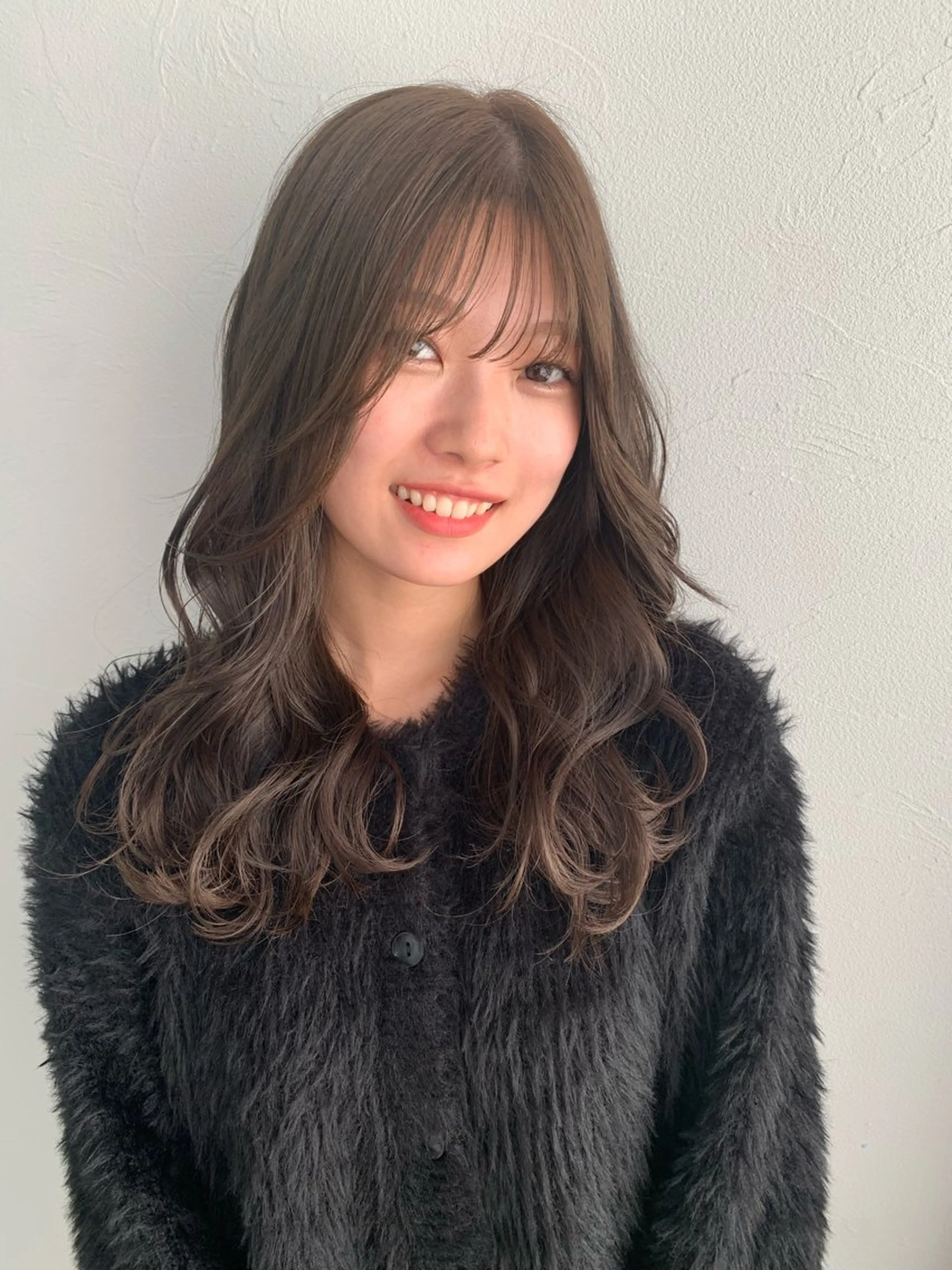 セミロング カラー アッシュ アッシュブラウン ブラウンカラー 透明感カラー ♡田口 結彩♡のヘアスタイル