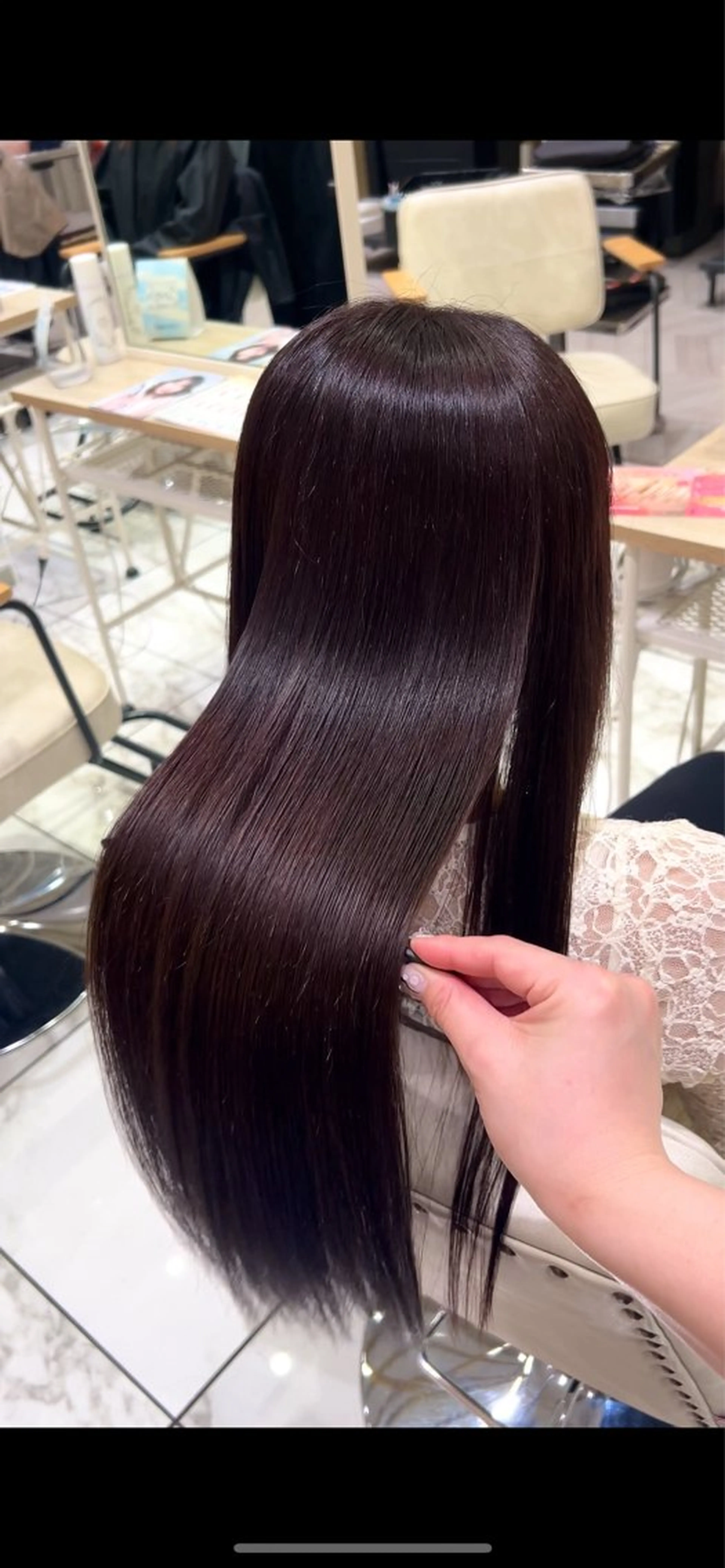 ロング パーマ 縮毛矯正 🇰🇷レイヤー /束間まつげ🎀ミキのヘアスタイル