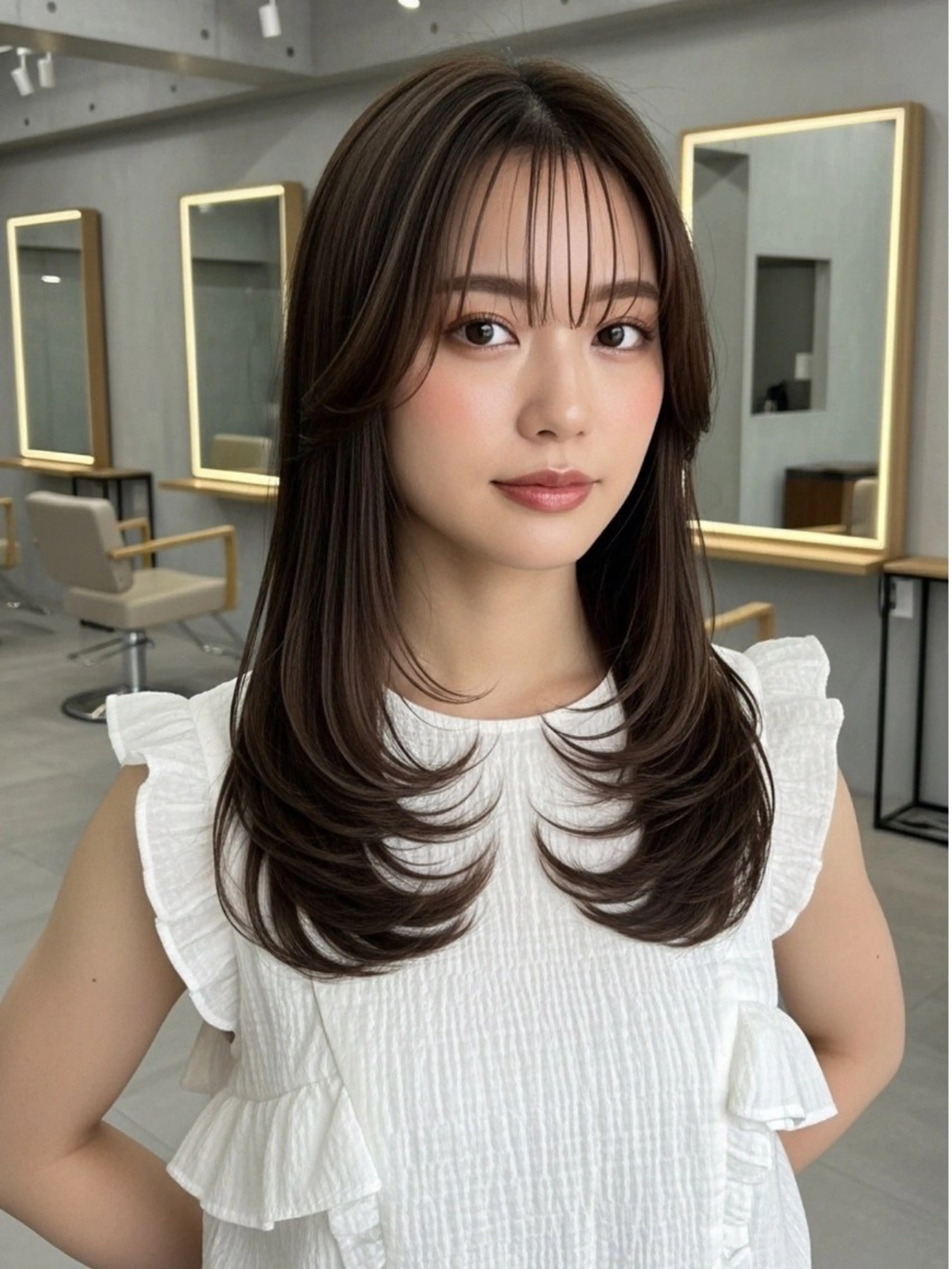 セミロング 似合わせボブ✖️ 韓国レイヤー✨小関のヘアスタイル