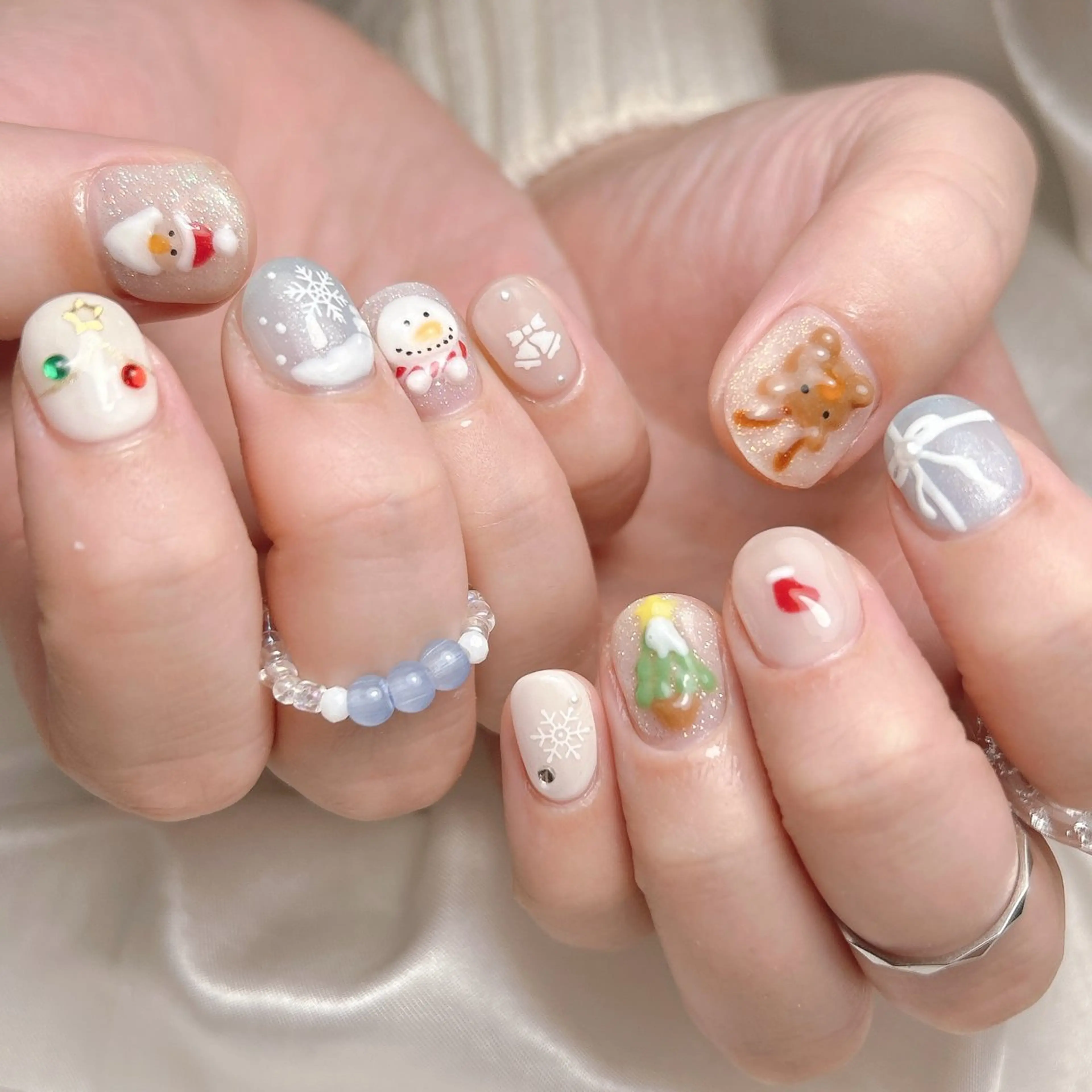ネイル 冬ネイル クリスマス ハンドネイル junna 金山.東別院.上前津のネイルデザイン