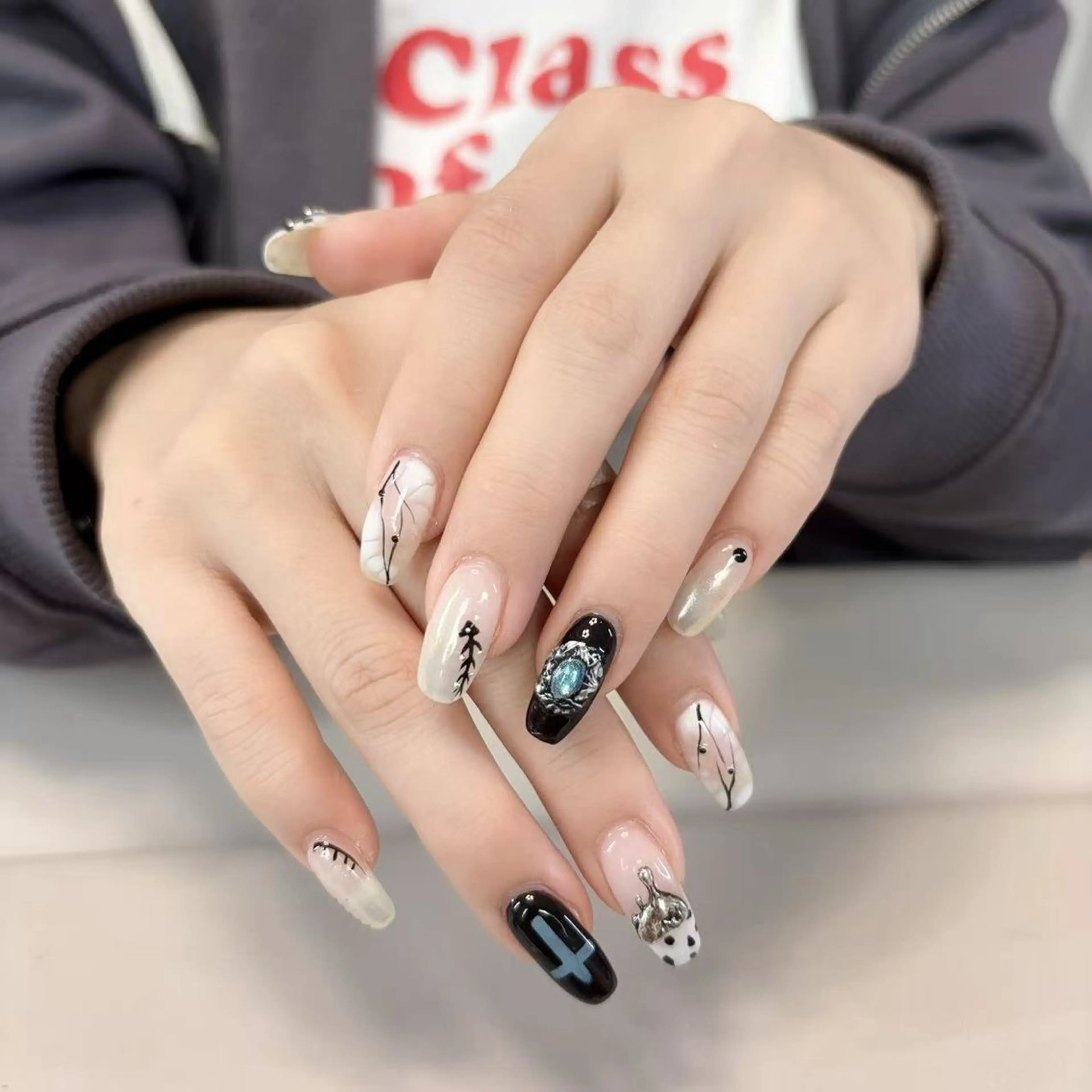 ネイル アニマル柄 べっ甲ネイル ブラウン ジェルネイル ハロウィン ハンドネイル Rika  nail cocoのネイルデザイン