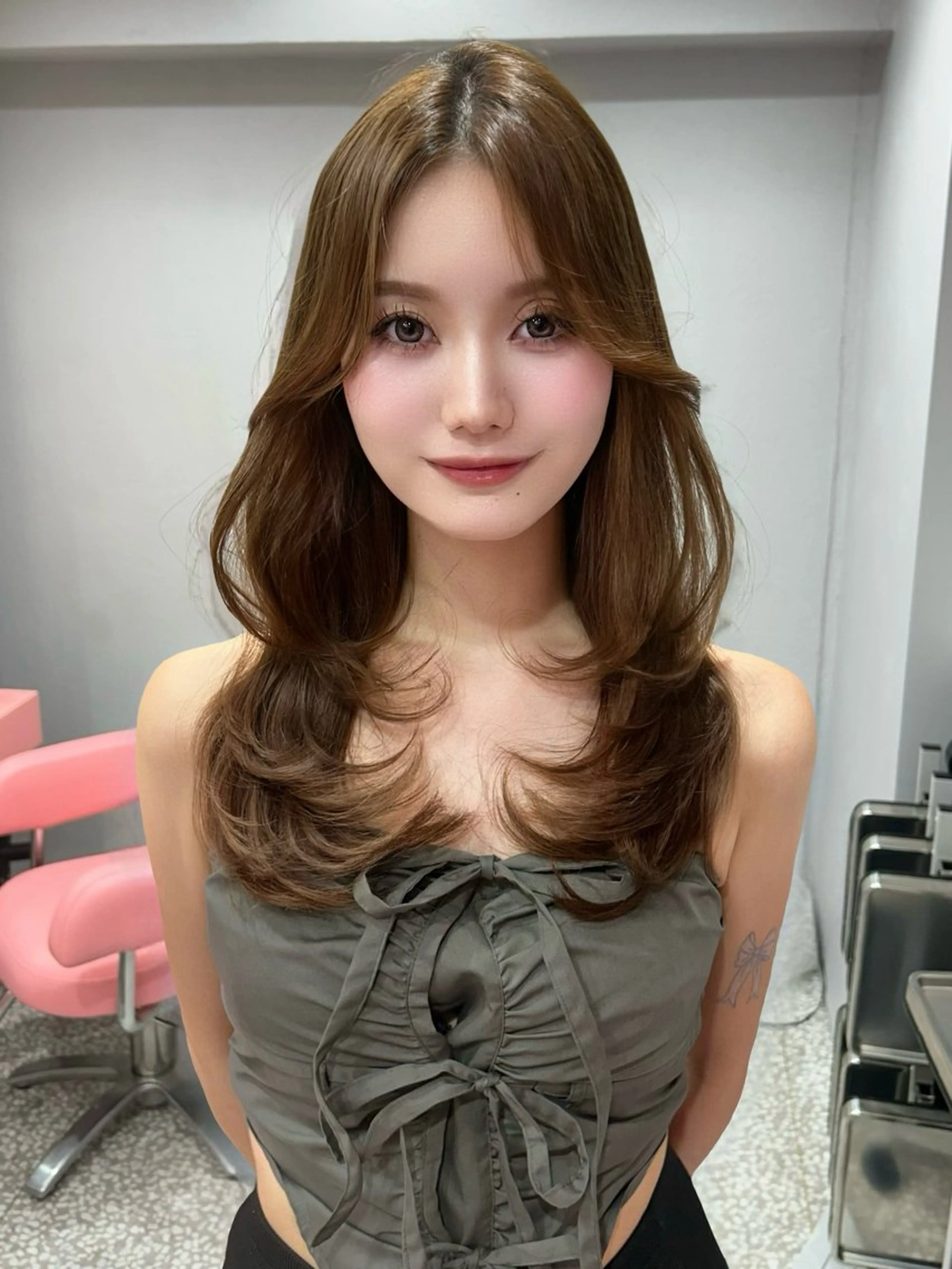 ロング カット ヘアカラー トリートメント 表参道/ワンホンヘア SAAYA🖤のヘアスタイル