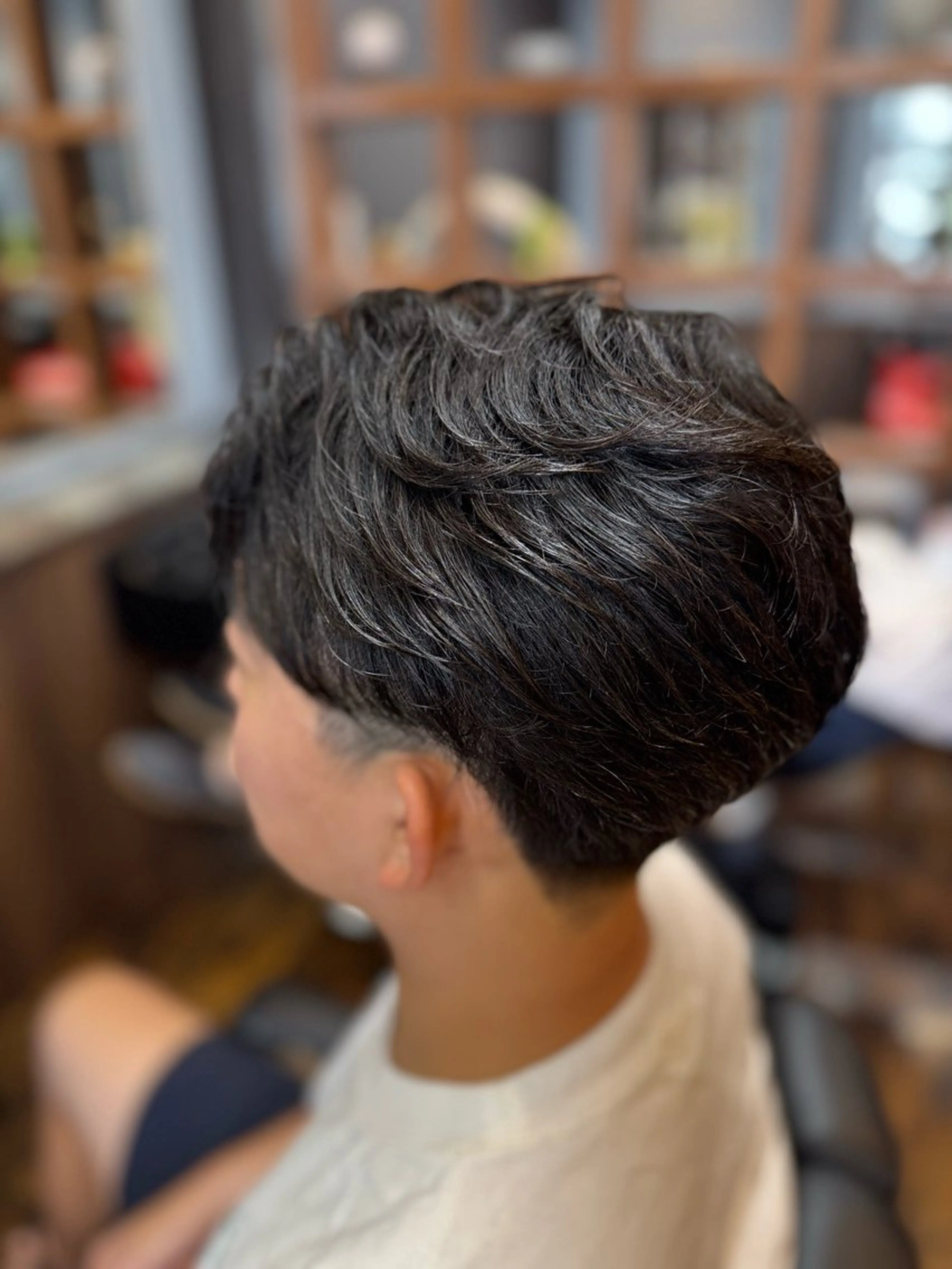 ミディアム カット 齊藤/メンズカット/ 溝の口/バーバーのヘアスタイル