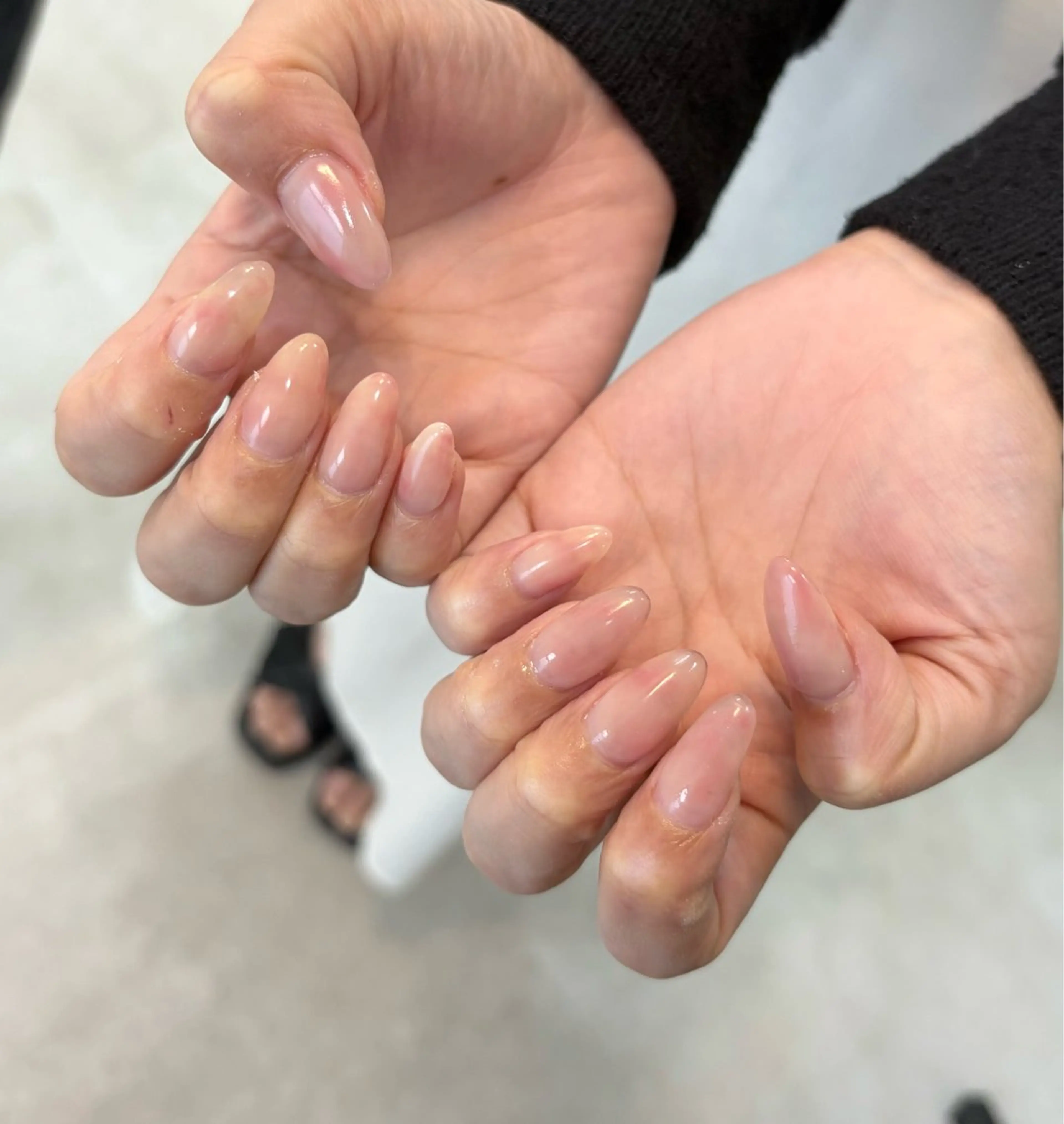 ネイル ハンドネイル Mai :矢場町 ニュアンス🌿アートのネイルデザイン