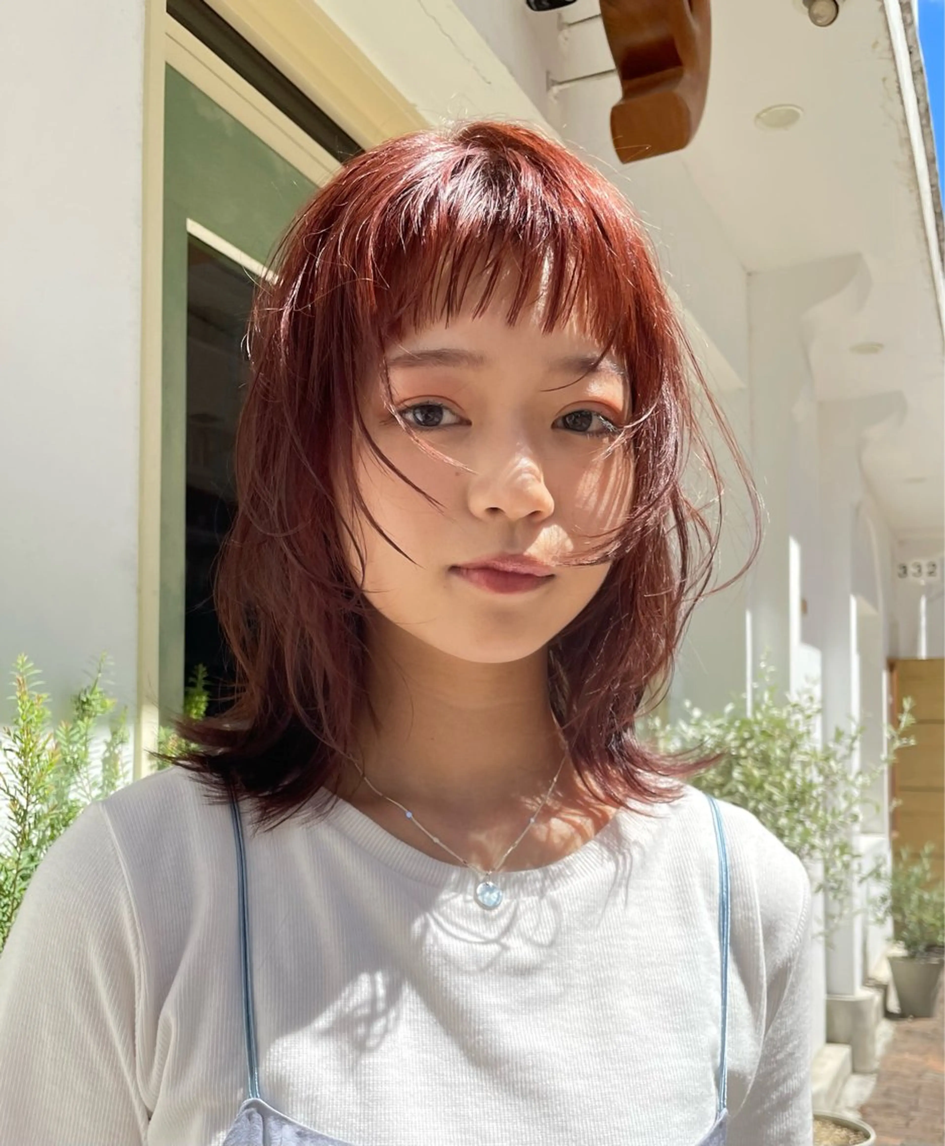 ミディアム 柔らかレイヤー× 透け感カラー/SUのヘアスタイル