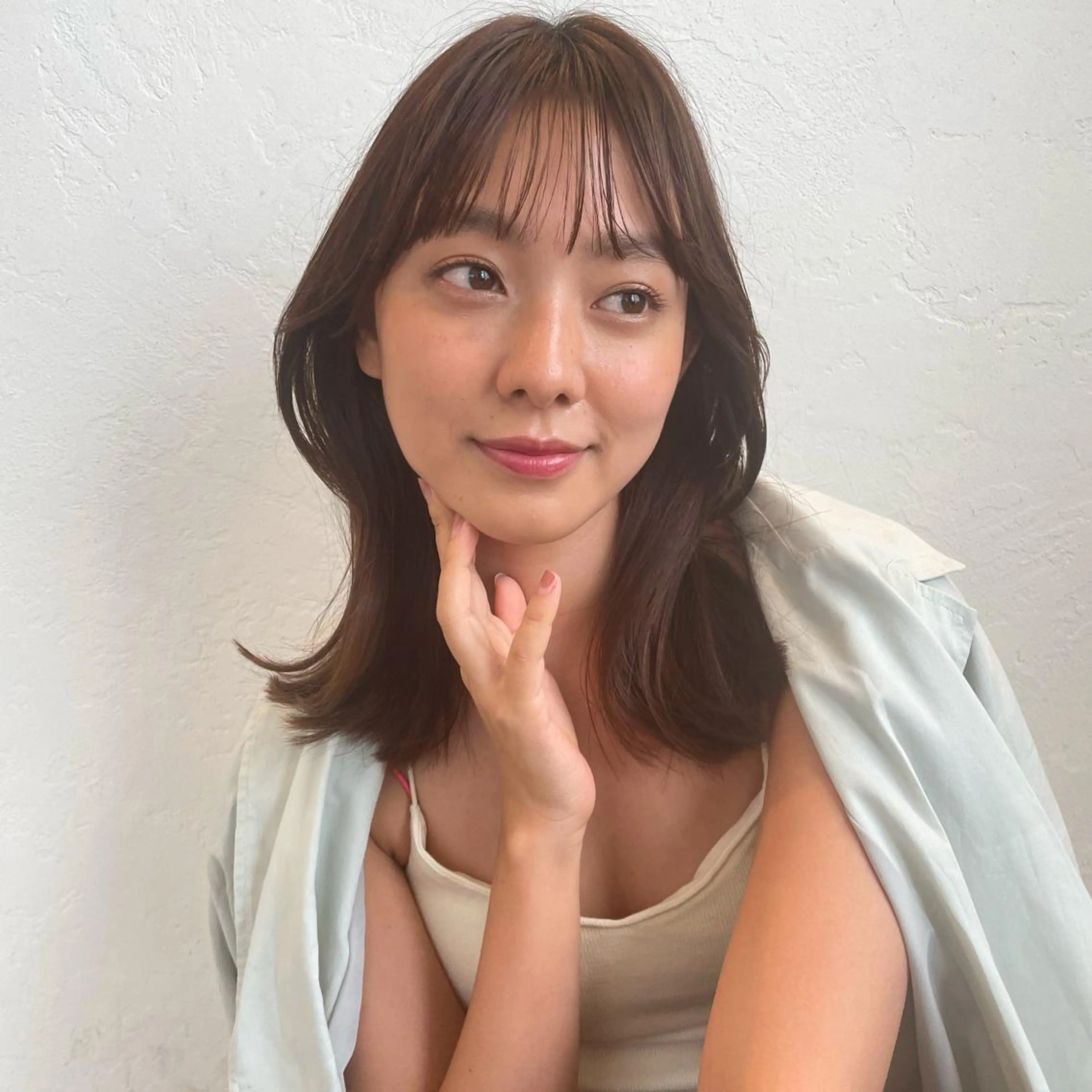 ミディアム カラー ブラウンカラー チョコレートブラウン レイヤーカット ヘアカラー トリートメント レイヤーカット🎀 kanaのヘアスタイル