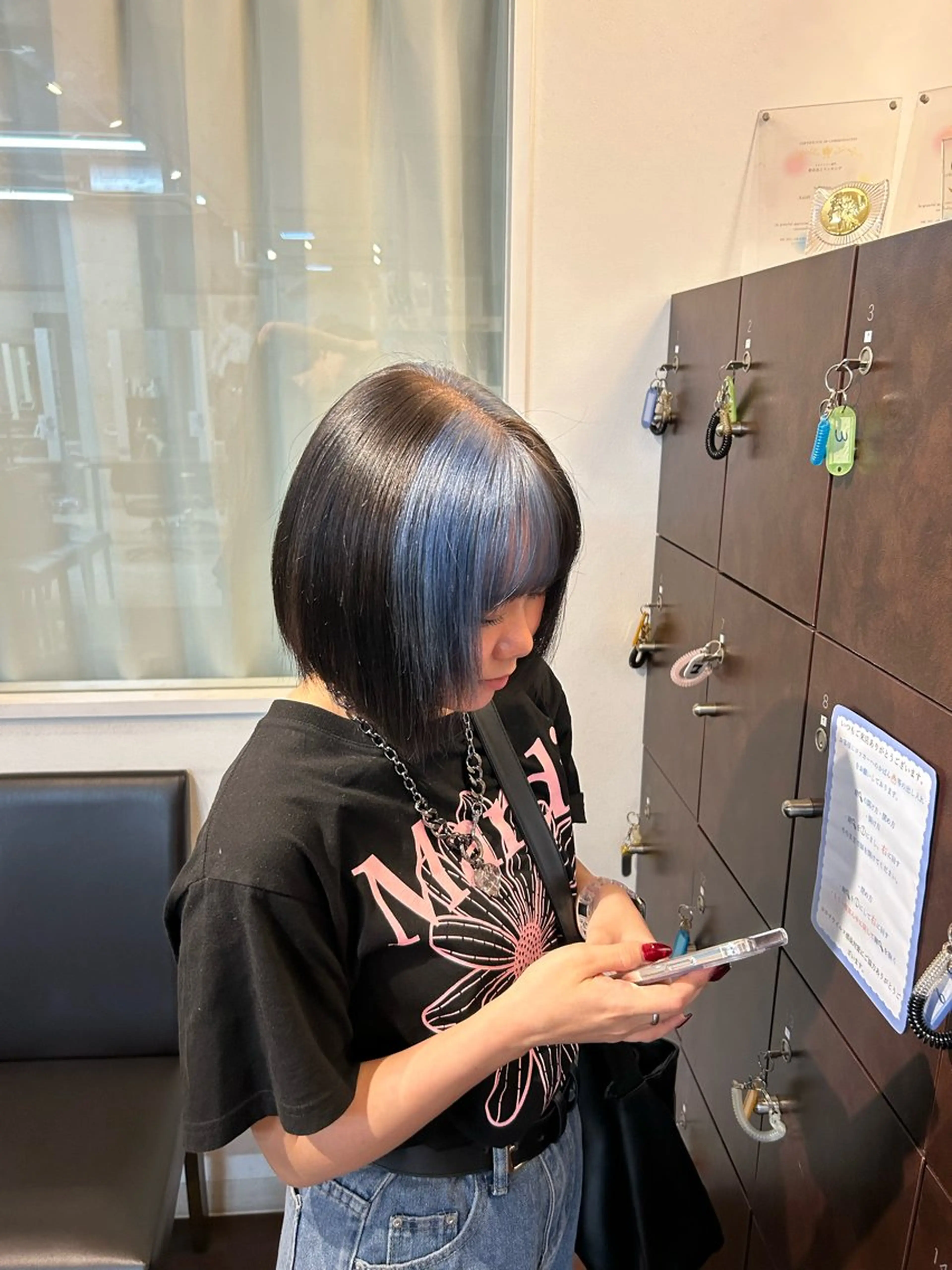 ミディアム カラー デザインカラー ヘアカラー 桜井晶/ Blossom大山店のヘアスタイル