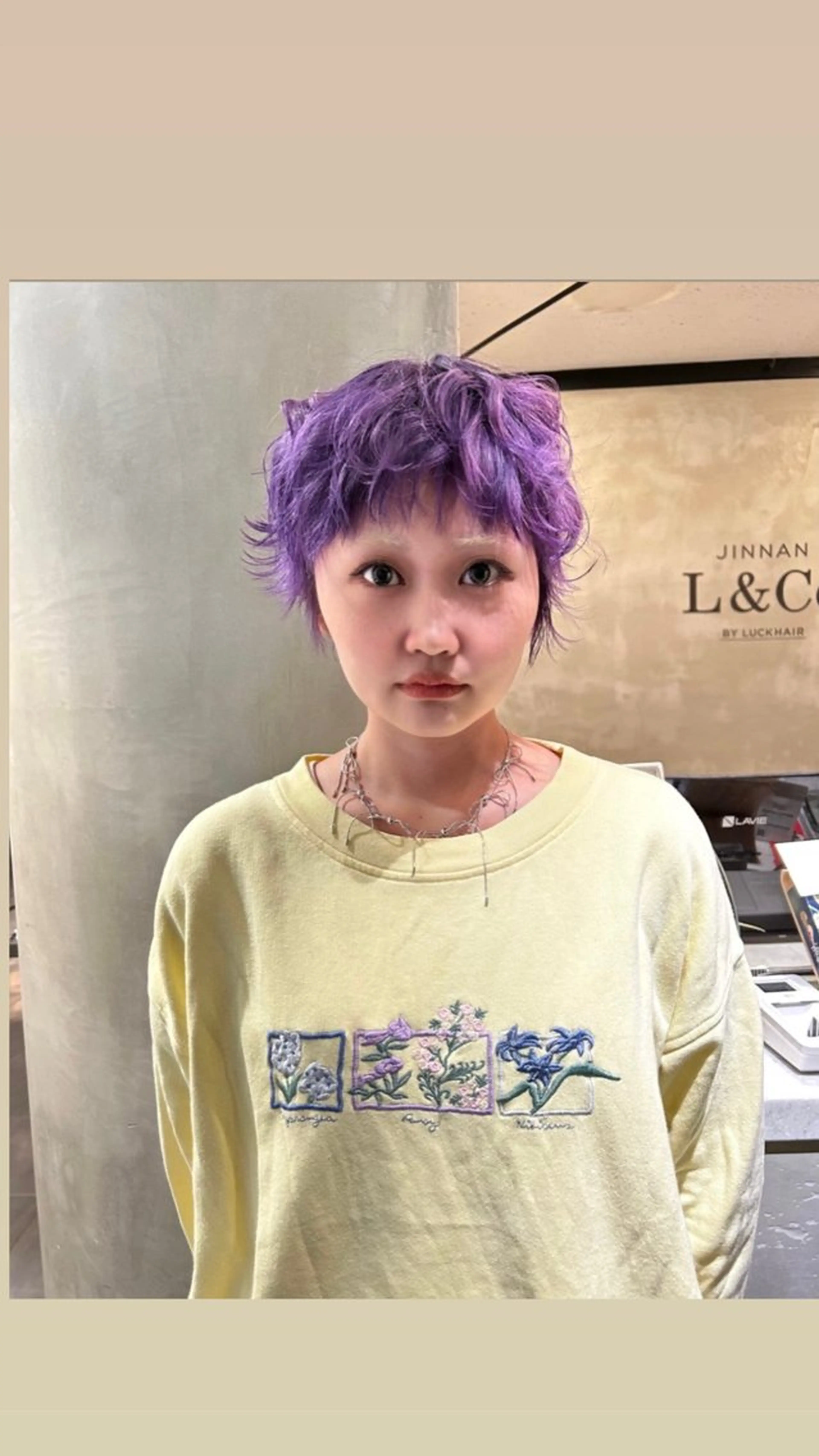 ショート カラー ヘアカラー タナカ カナ🫧のヘアスタイル