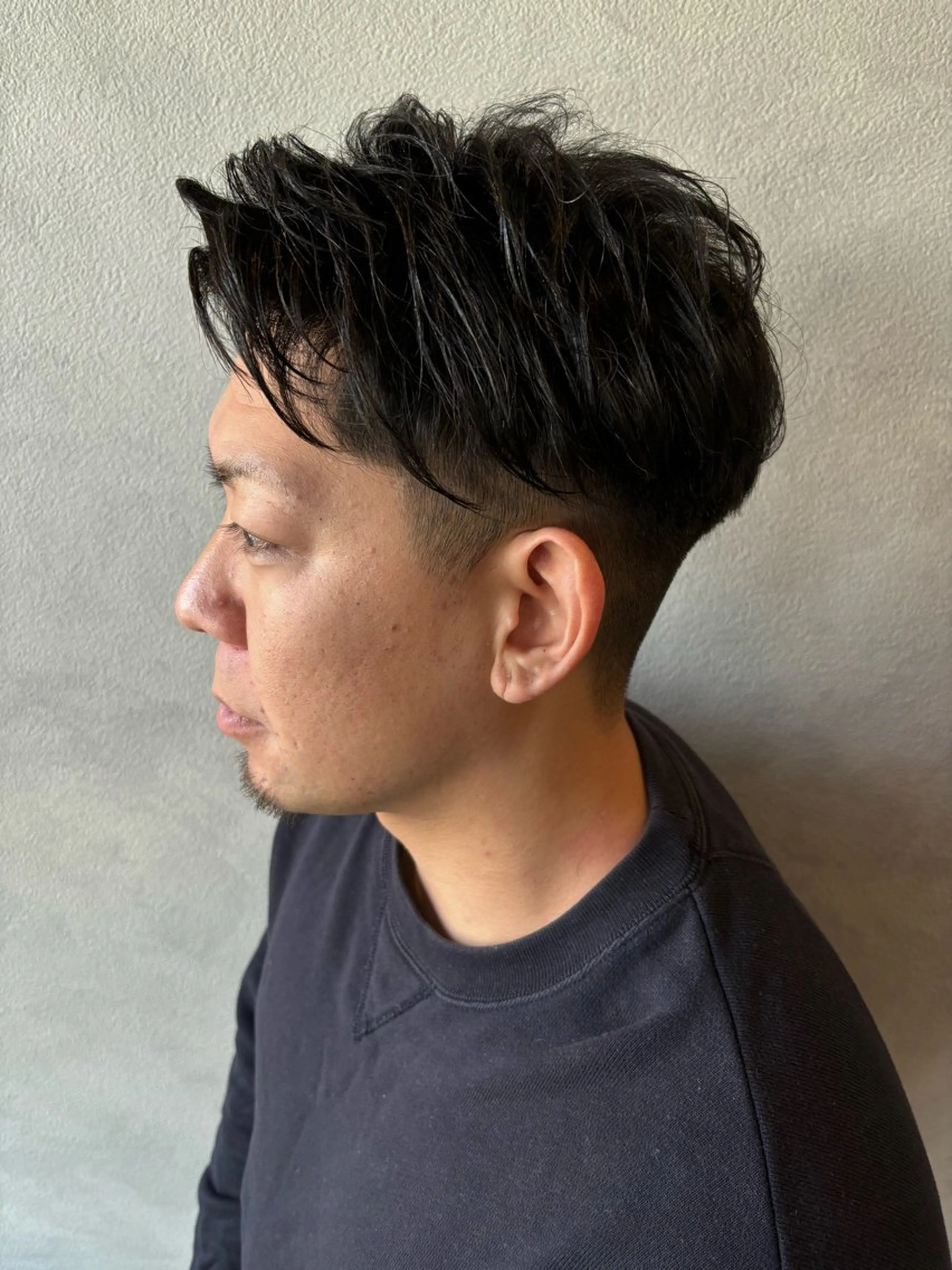 ショート メンズ メンズパーマ 伸ばしかけ 穐田 航のヘアスタイル