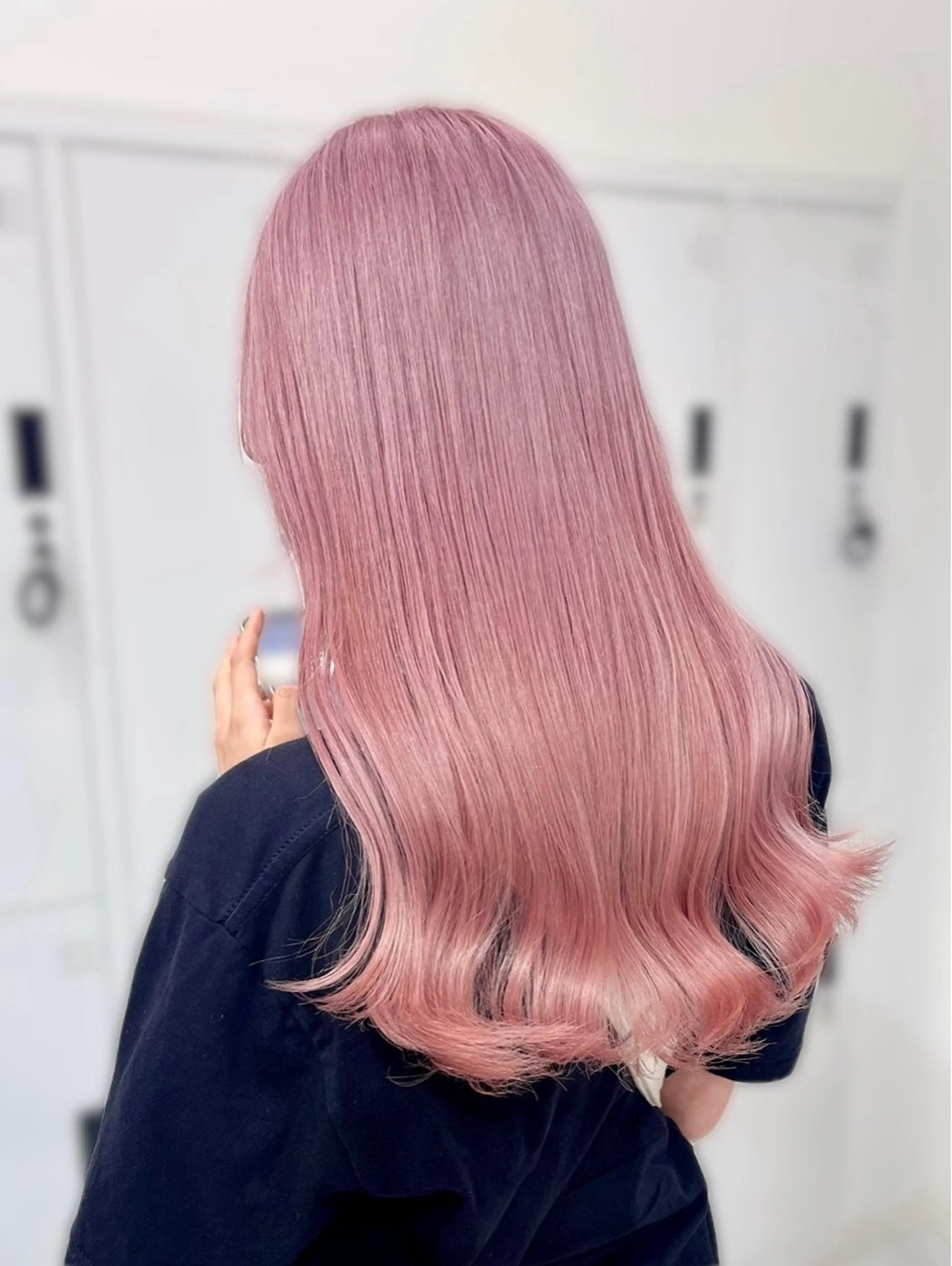 セミロング カラー パーマ ヘアアレンジ メンズ キッズ ヘアカラー トリートメント レイヤー×ハイトーン / mihana🪐のヘアスタイル