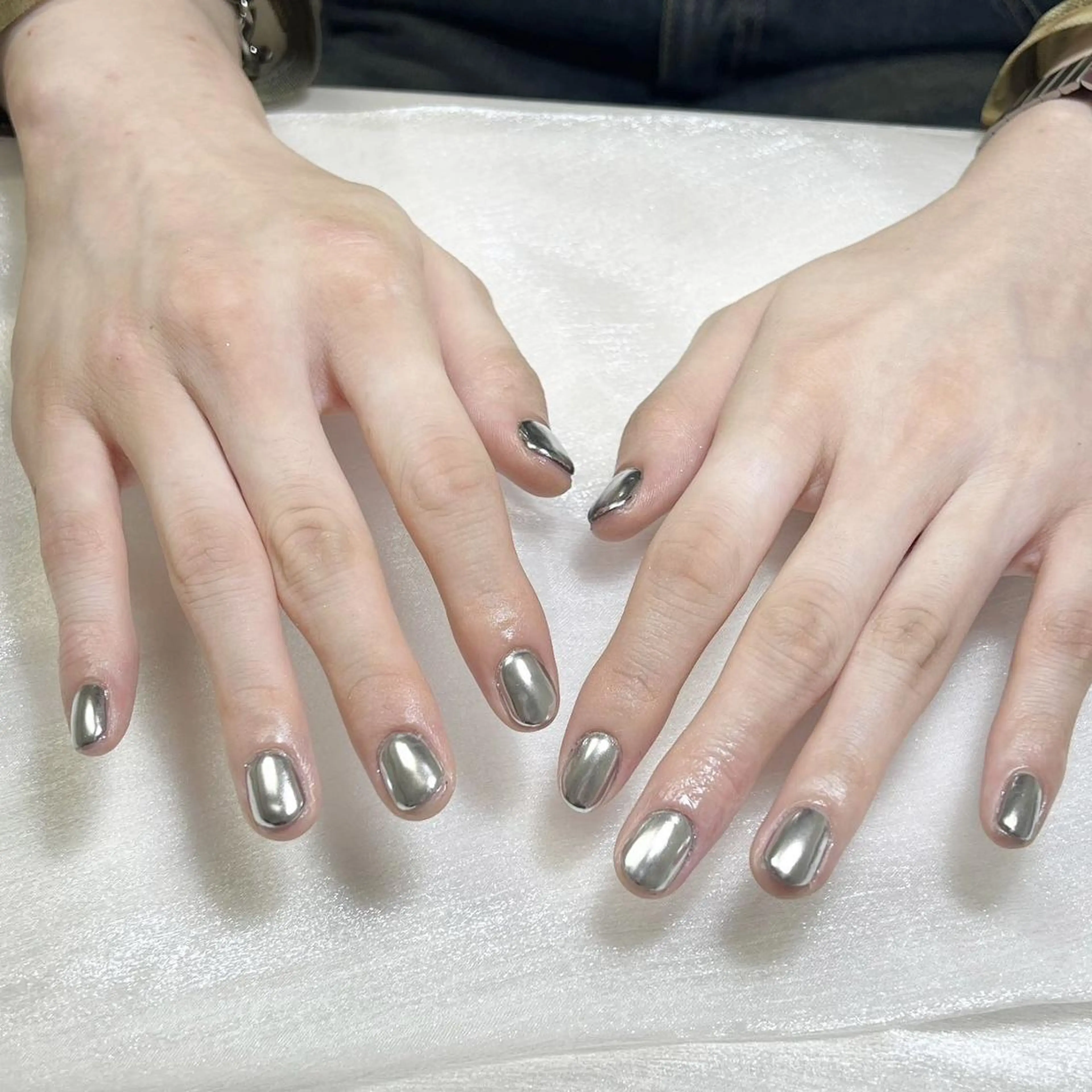 ネイル メンズ キッズ ミラーネイル ハンドネイル Nail salon 木にいるのネイルデザイン