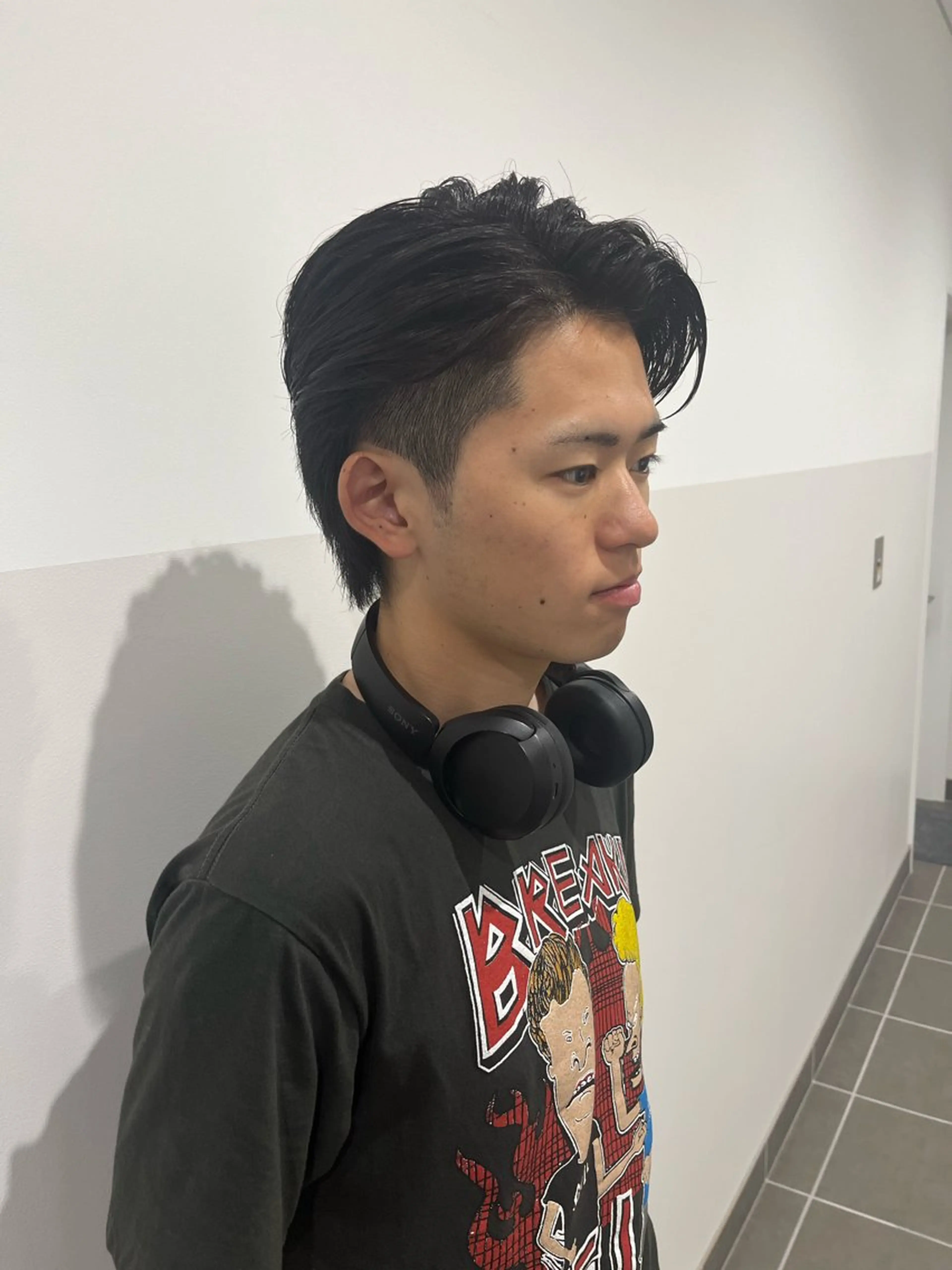 メンズ センターパート マッシュ Ken 縮毛矯正/韓国風ヘアのヘアスタイル