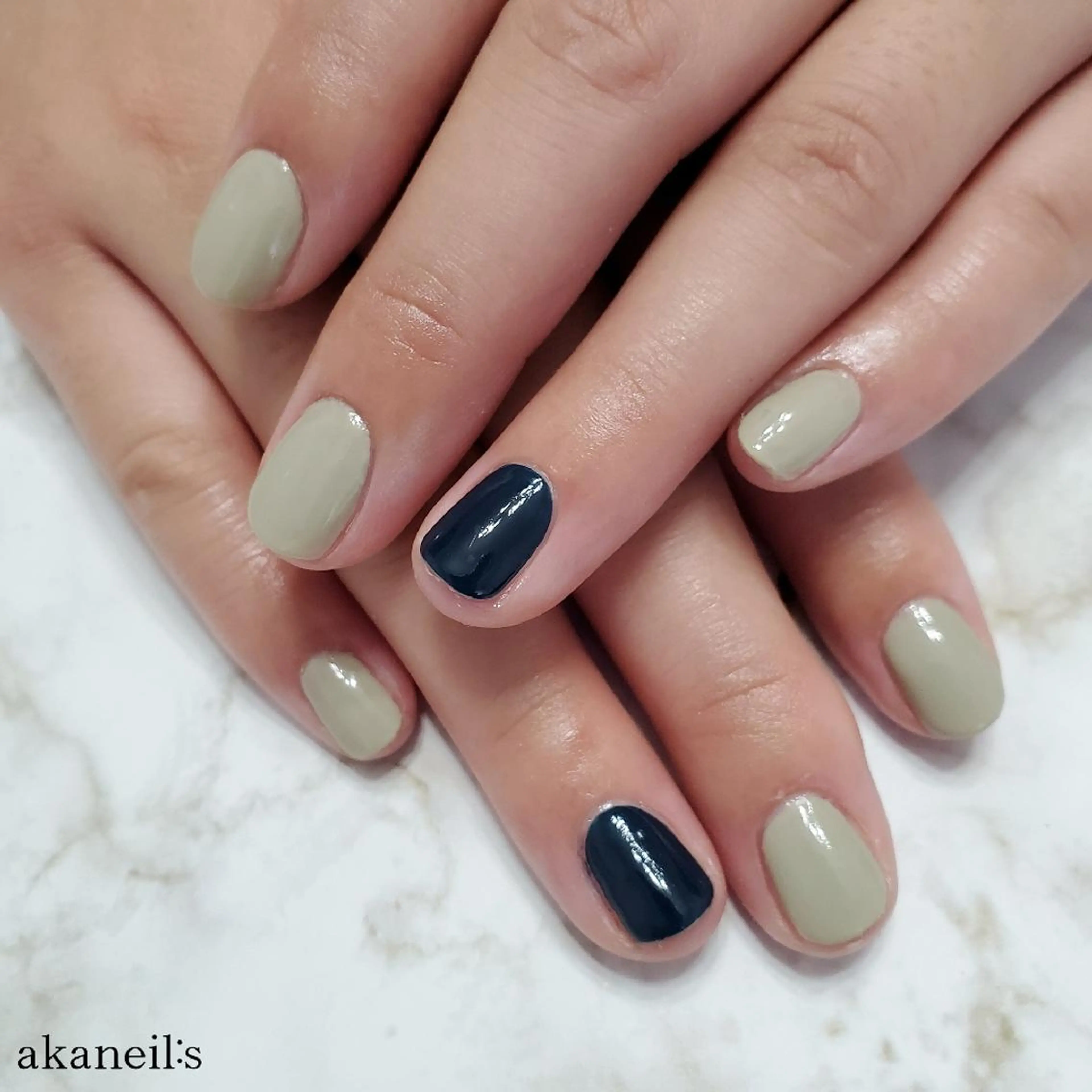 ネイル ネイビー 【akaneils】 アカネのネイルデザイン