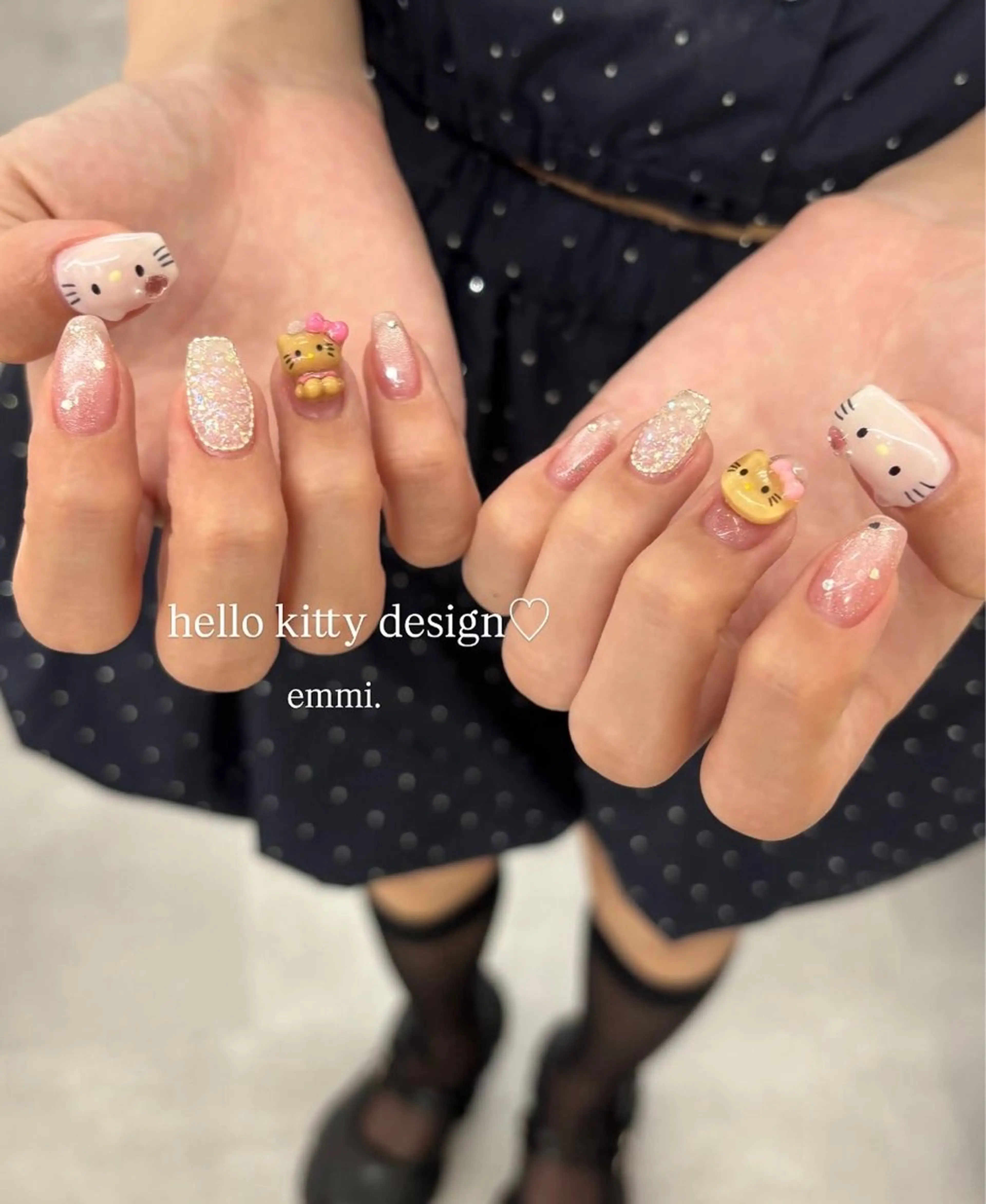 ネイル チークネイル フットネイル フレンチネイル ガーリー 氷ネイル・うるうるネイル emmi nailのネイルデザイン