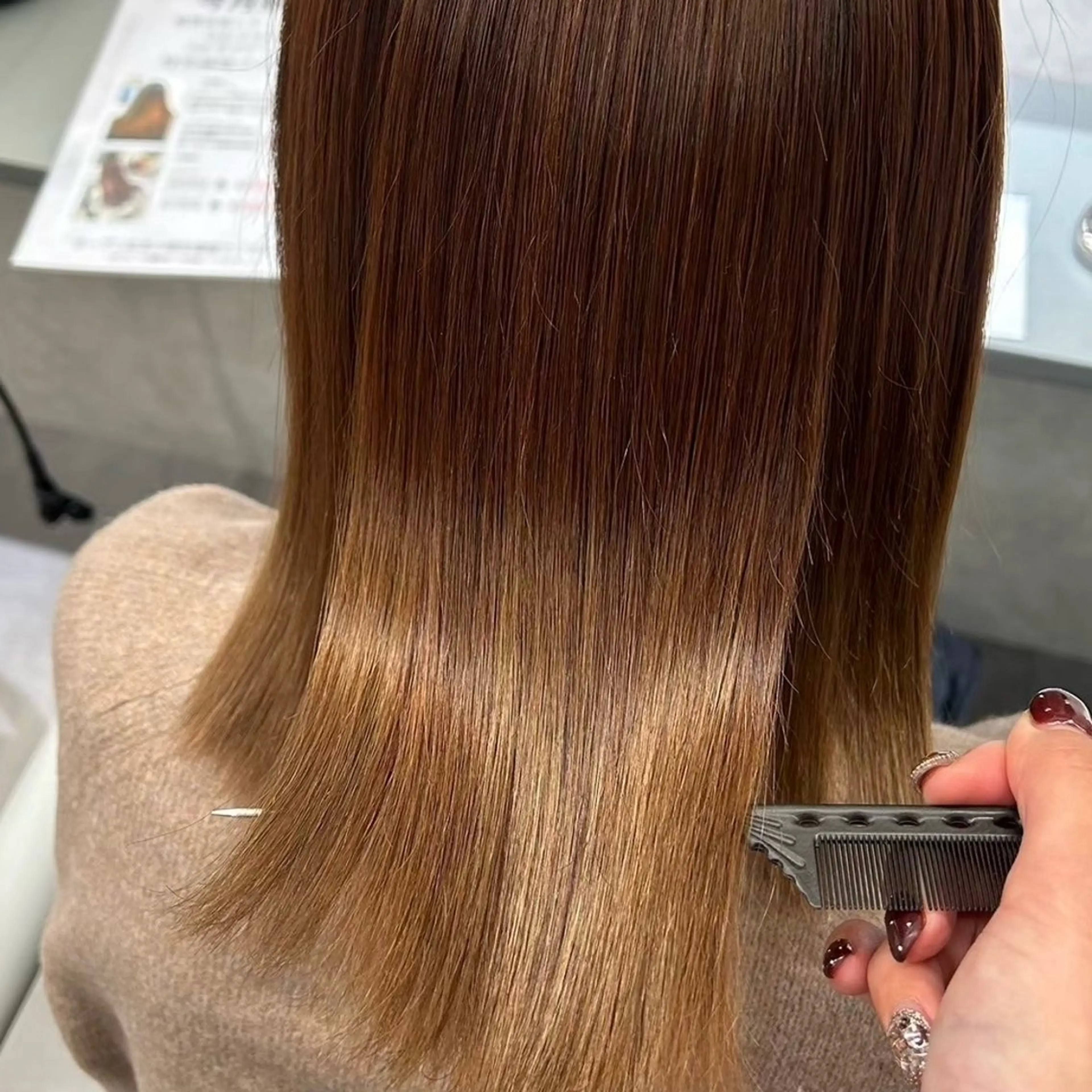 ロング パーマ 縮毛矯正 トリートメント 【nui 茨木】 清水優のヘアスタイル