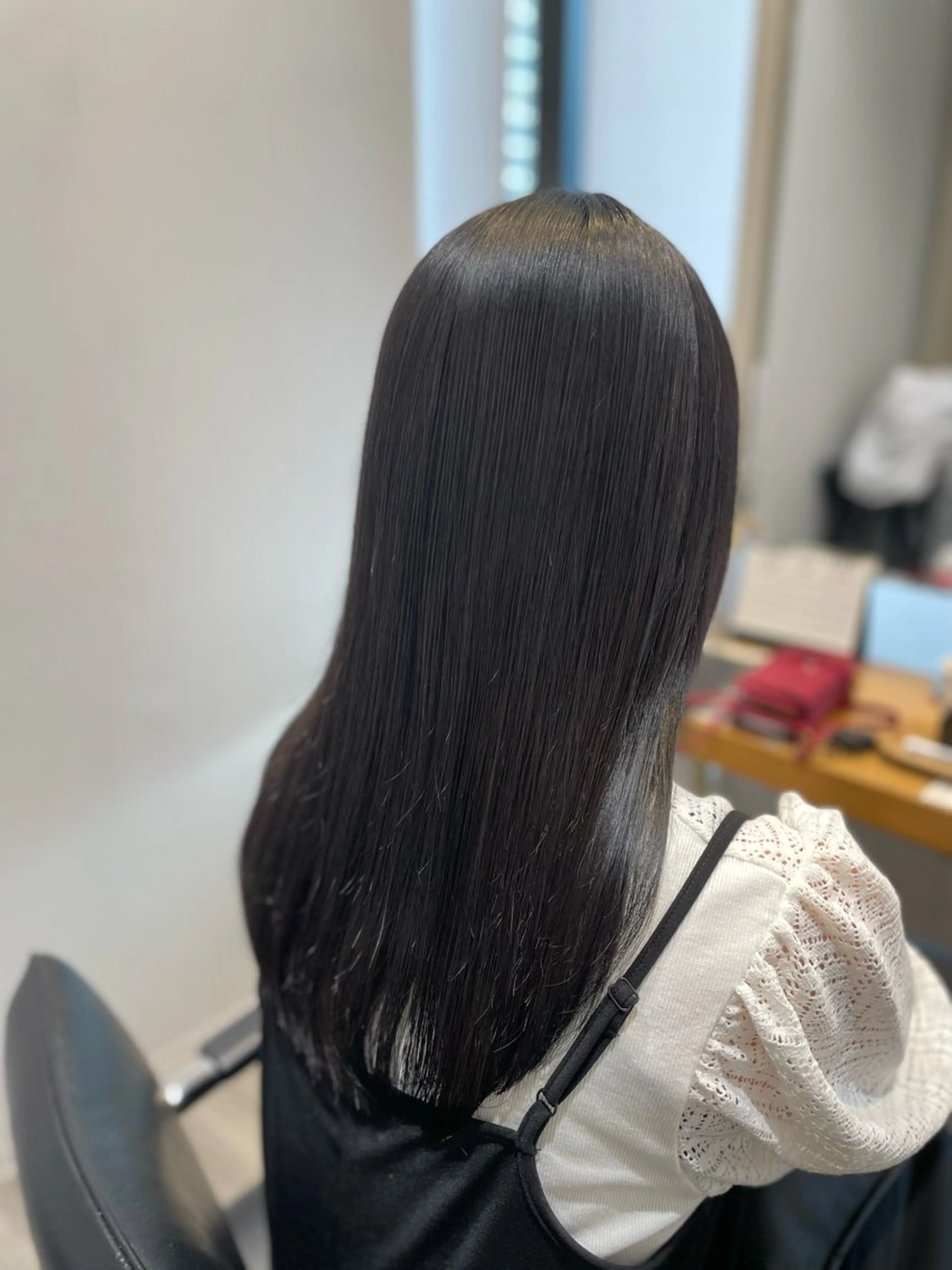 ロング カラー カット ヘアカラー 縮毛矯正 Jr.stylist 彩乃のヘアスタイル