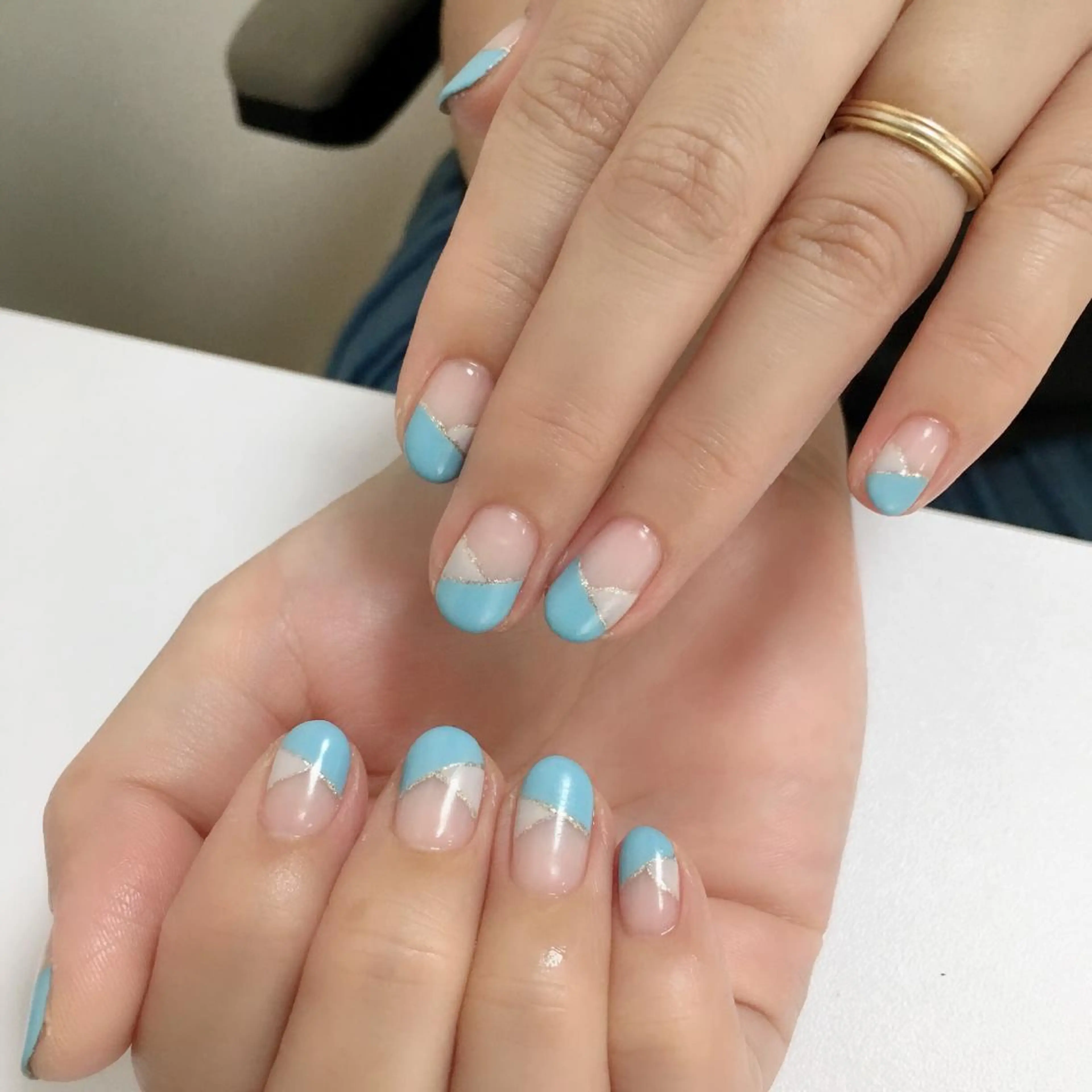 ネイル ダブルフレンチ フレンチネイル Nono Nail ノノネイルのネイルデザイン