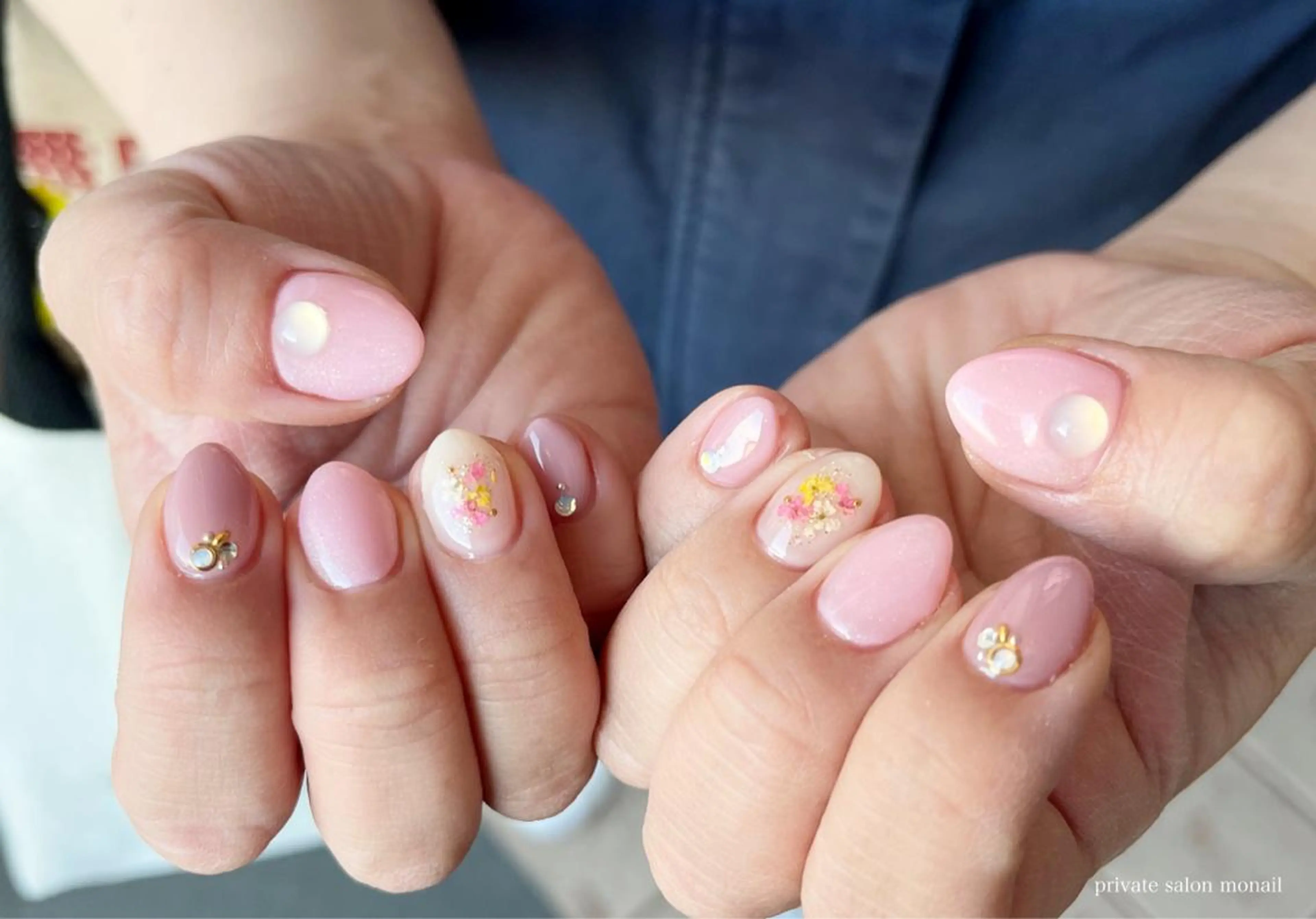 ネイル 春ネイル ハンドネイル nail salon monailのネイルデザイン