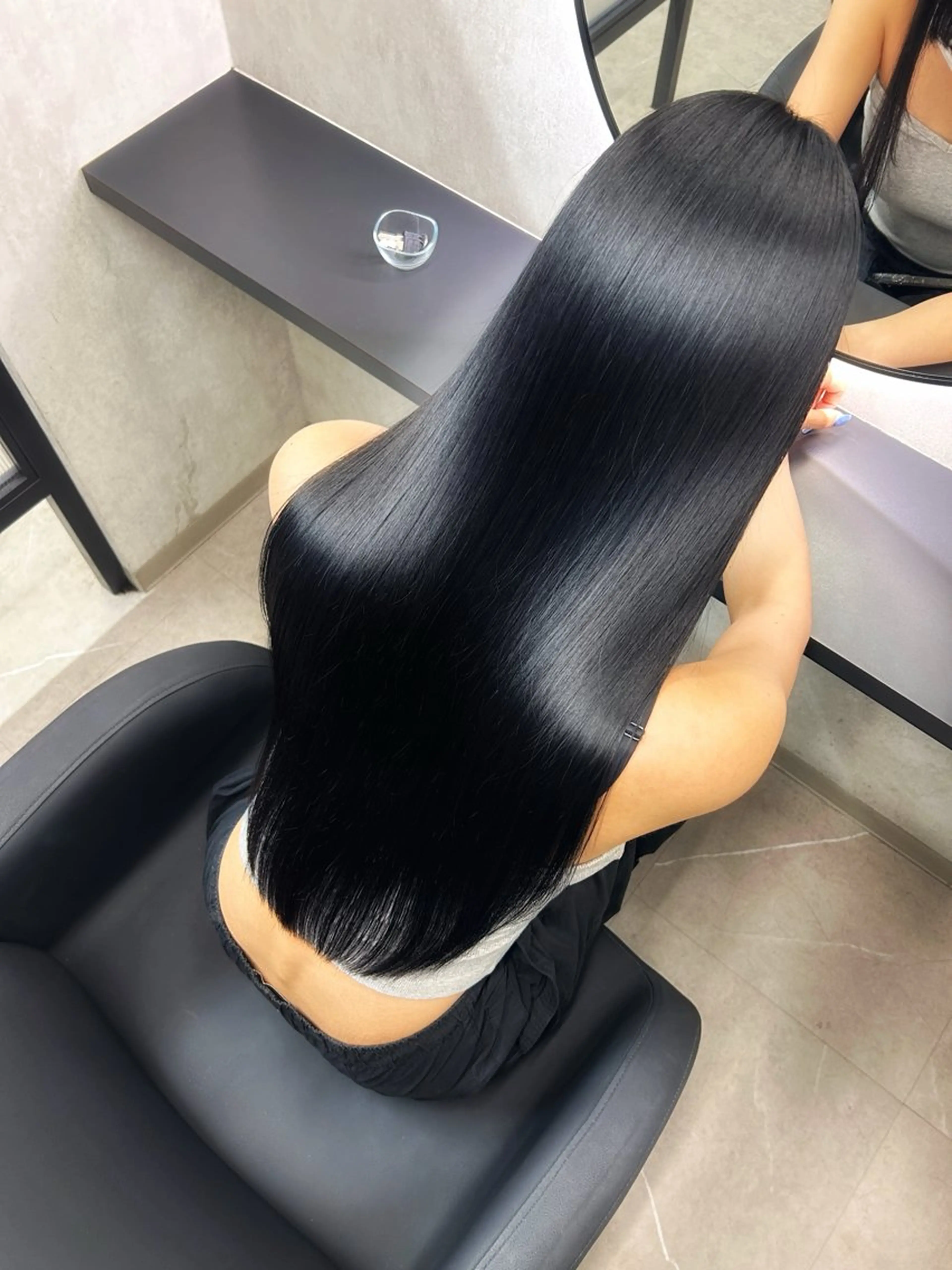 ロング 髪質改善 韓国風ヘア ロング 縮毛矯正 カット トリートメント 新宿/美髪矯正 髪質改善/韓国風山本のヘアスタイル