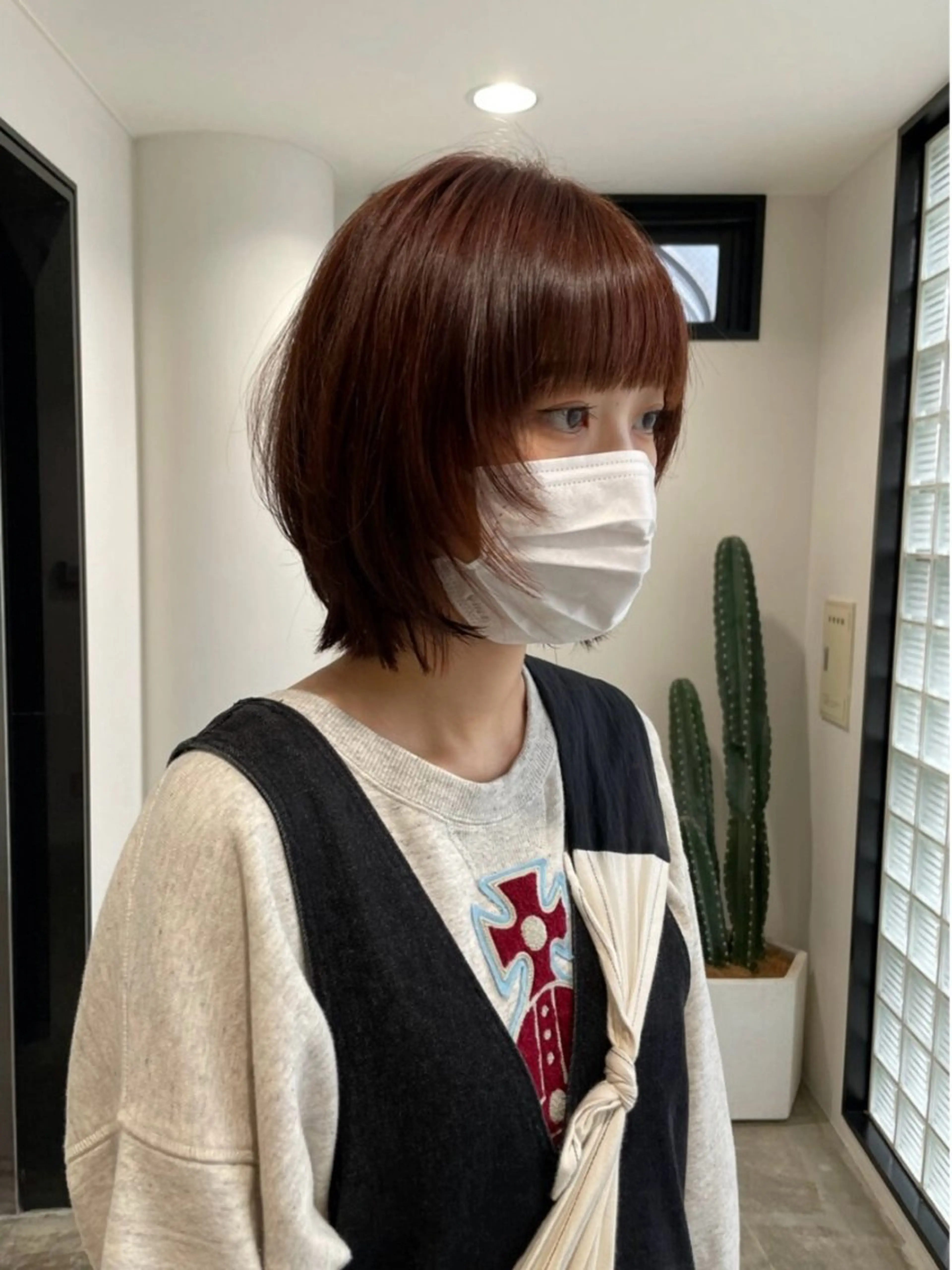 ショート カラー 伸ばしかけ レイヤーカット ショートヘア ウルフカット 🟡ひろの/ツヤ カラー/髪質改善🟡のヘアスタイル