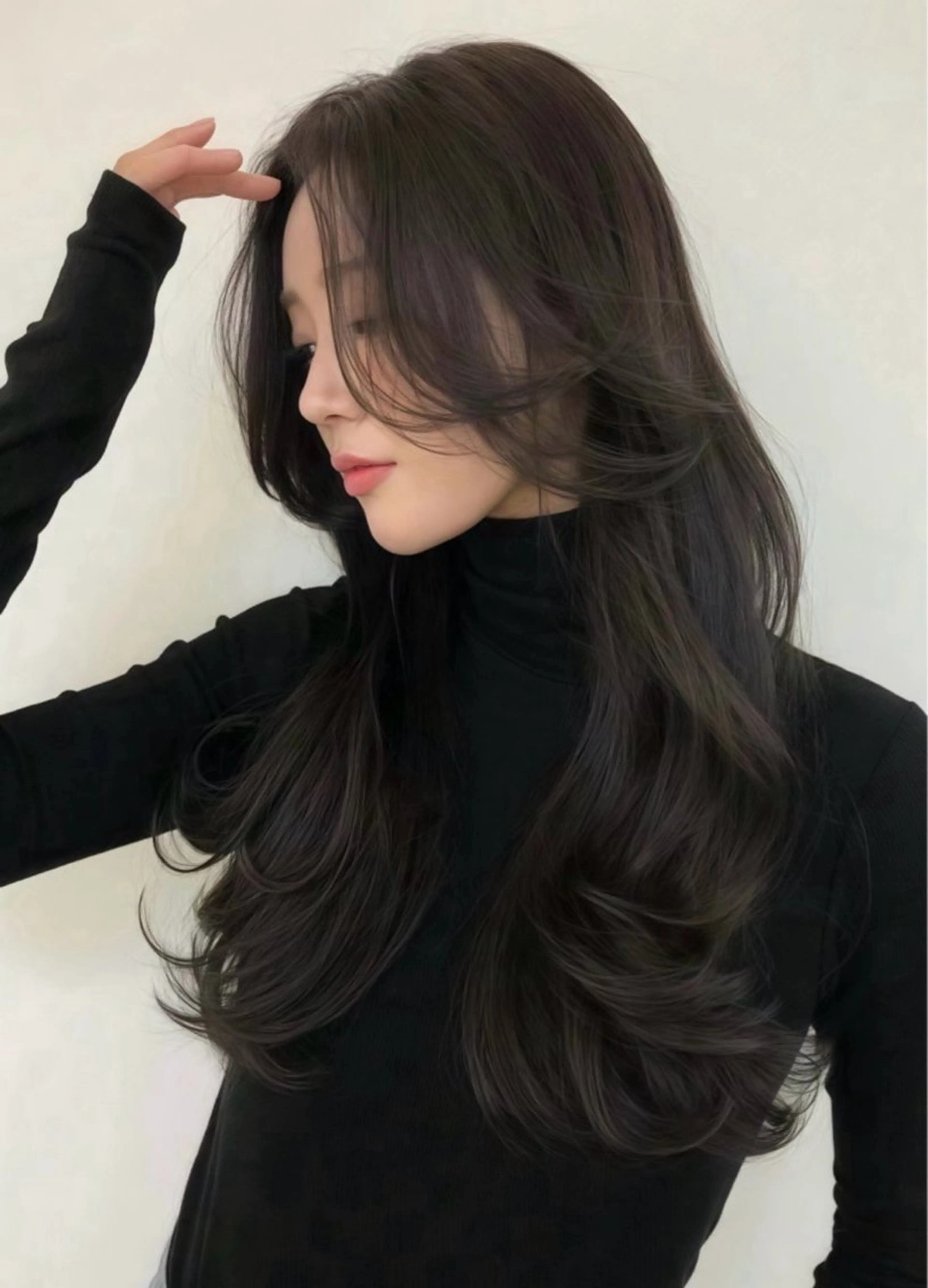 ロング カラー カット 縮毛矯正 トリートメント 谷口 琉希のヘアスタイル