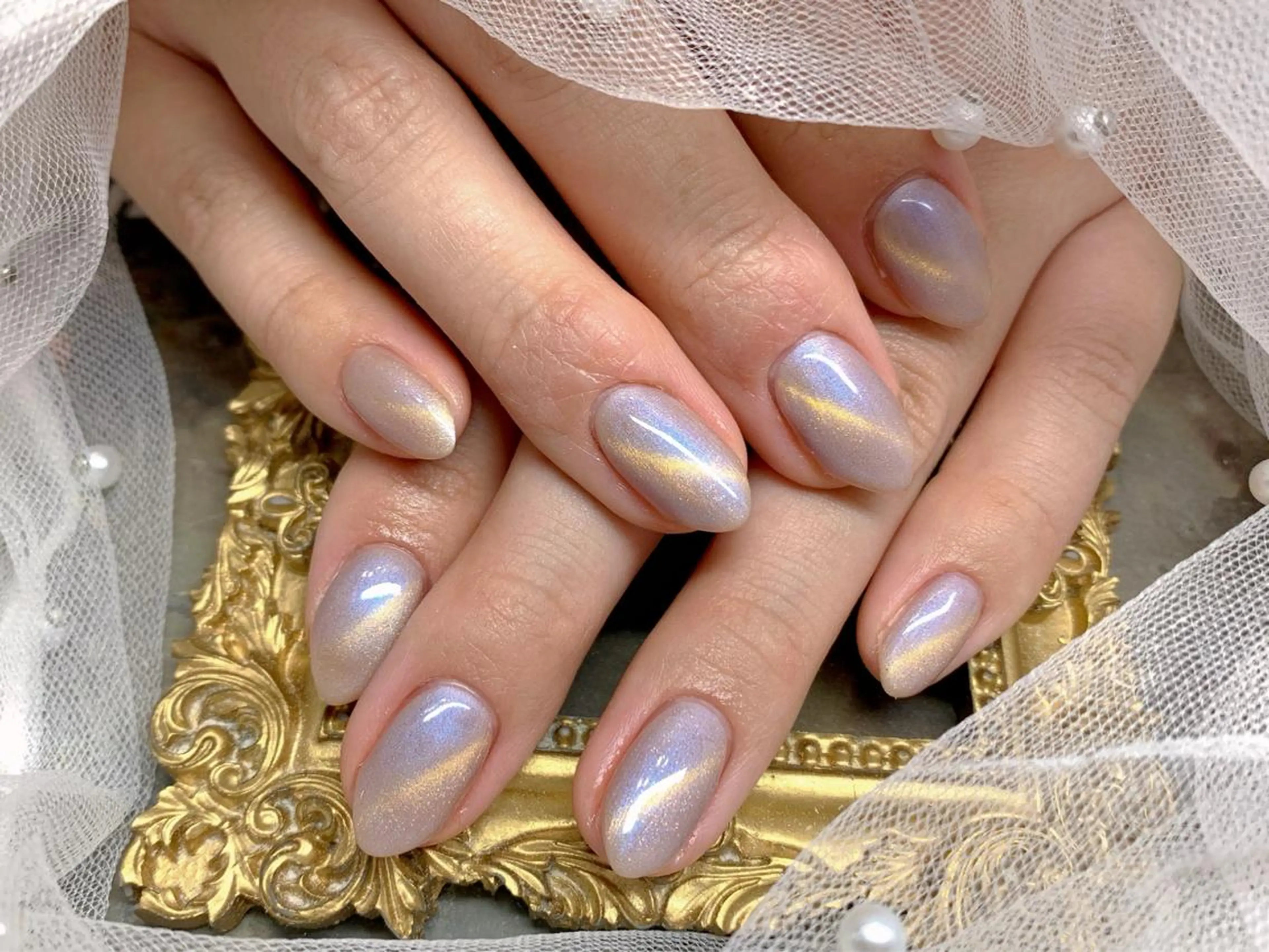 ネイル ハンドネイル マジック ミラーのネイルデザイン