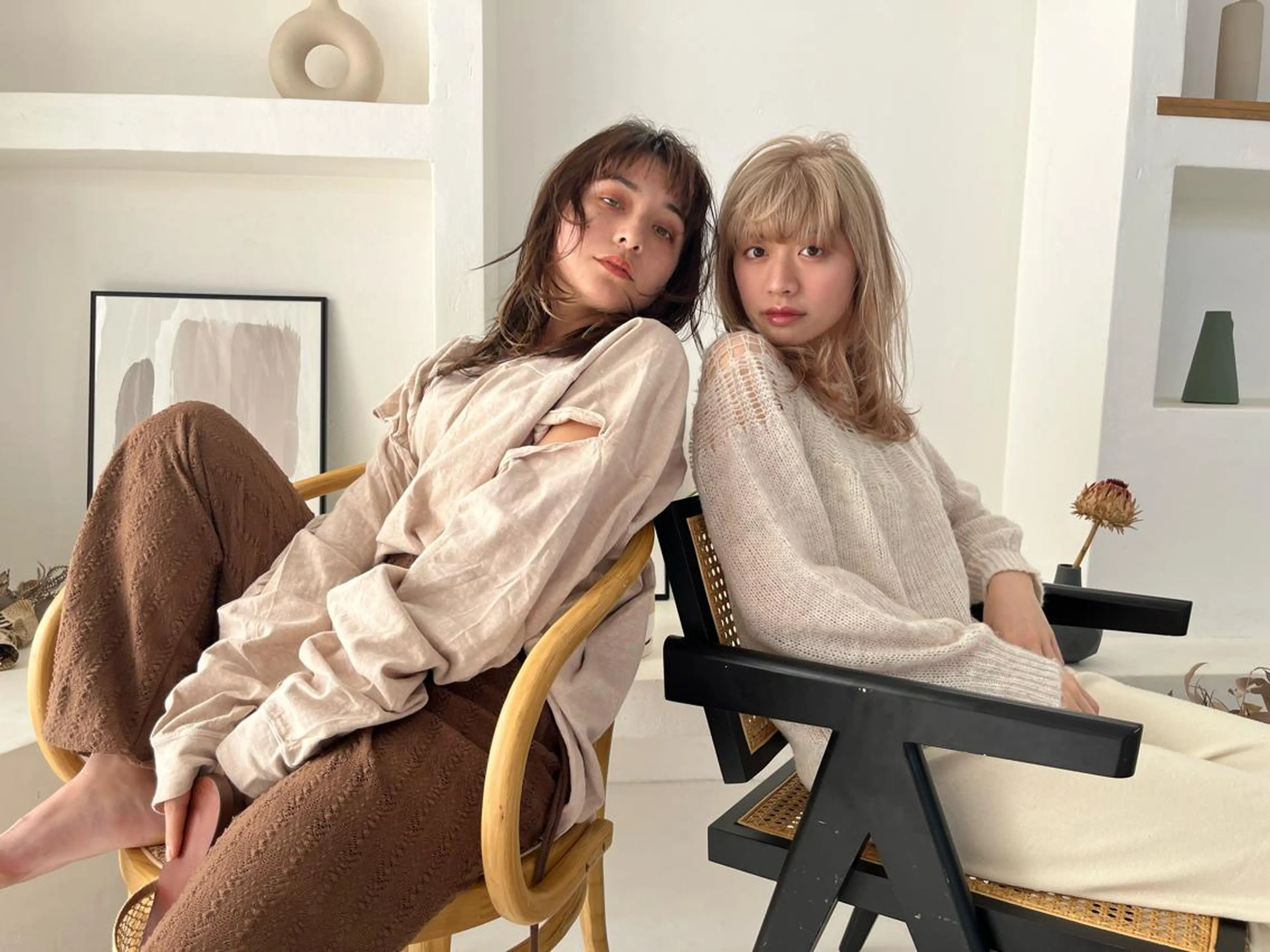 ロング カラー 柔らかいオリーブ🍃 カラーNatsumiのヘアスタイル