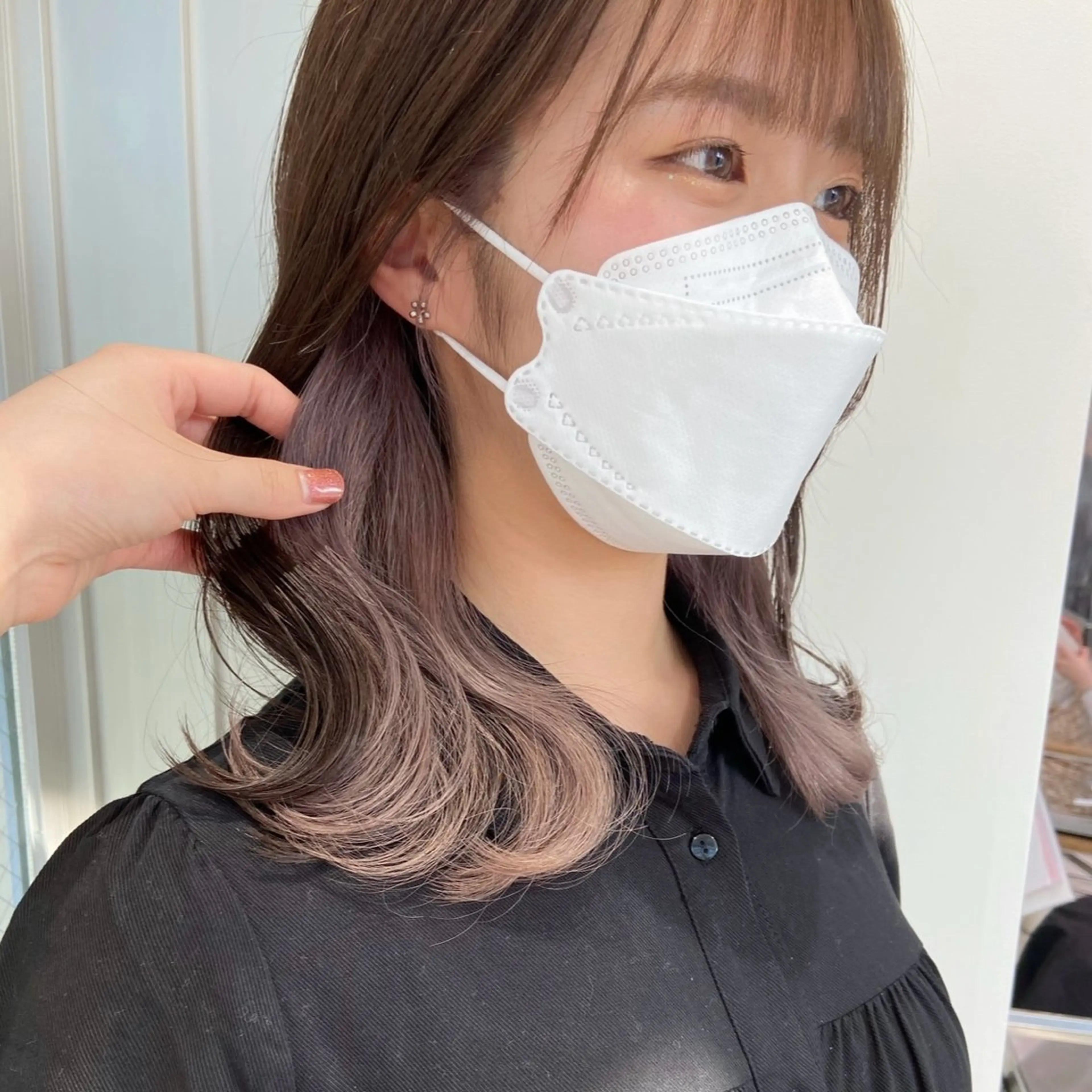 ミディアム カラー カット ヘアカラー レイヤーカット⭐️ インナー桑原 日花理のヘアスタイル